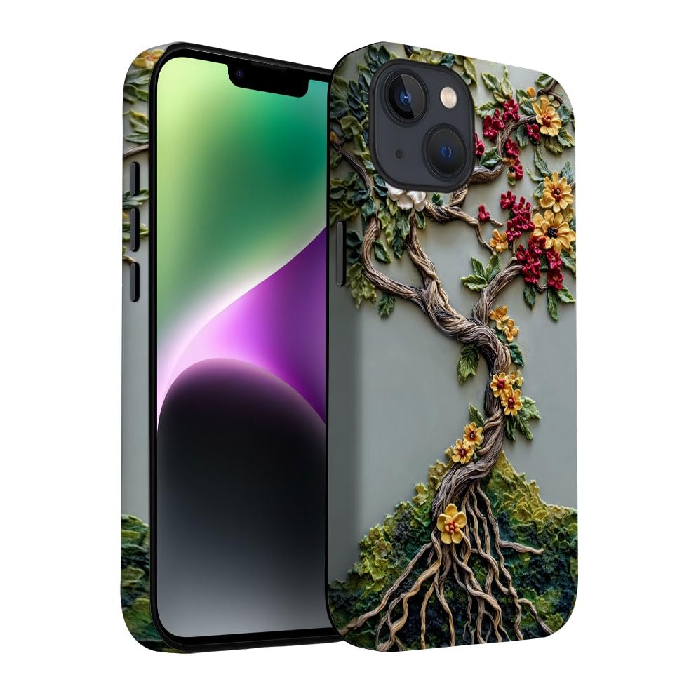 Yuzbira for iPhone 13/14 Case | Tree of Life | Slim Drop Protection Design