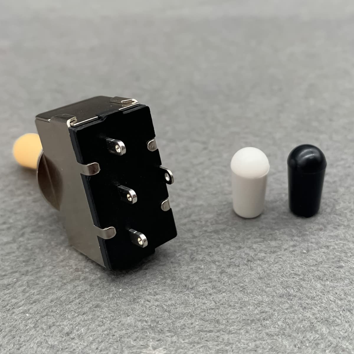 Fleor 3 Way Toggle Switch Enclosed Pickup Selector With 3Pcs Plastic Tips For Lp Style Electric Guitar Part