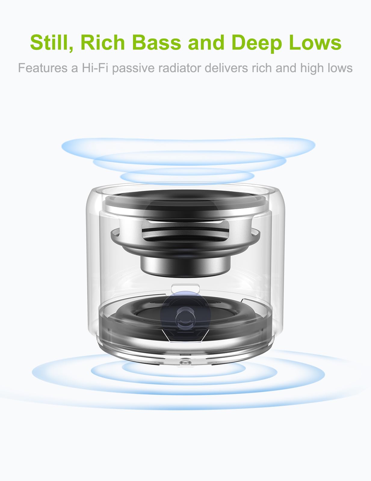 Ewa Travel Case Packed, A106 Pro Portable Bluetooth Speaker With Custom Bass Radiator, Brief Design, Ip67 Waterproof, Perfect Mini Speaker For Shower, Room, Bike, Car (Red)