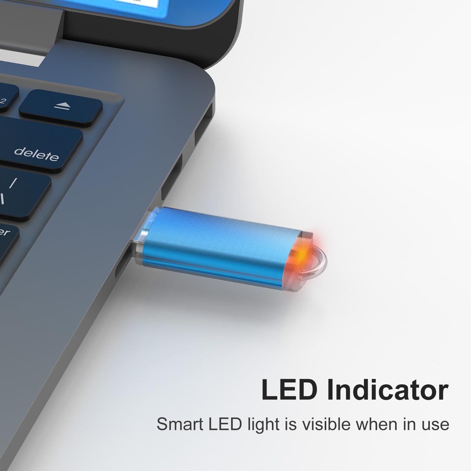 RAOYI 10 Pack 2GB USB Flash Drive, USB 2.0 Memory Stick, Blue Thumb Drive for Data Storage