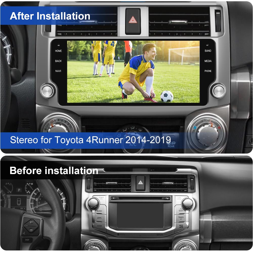 Android 13 Car Stereo For Toyota 4Runner 2014 2019 With Wireless Carplay Android Auto,10.33 Inch Touch Screen Bluetooth Gps Wifi