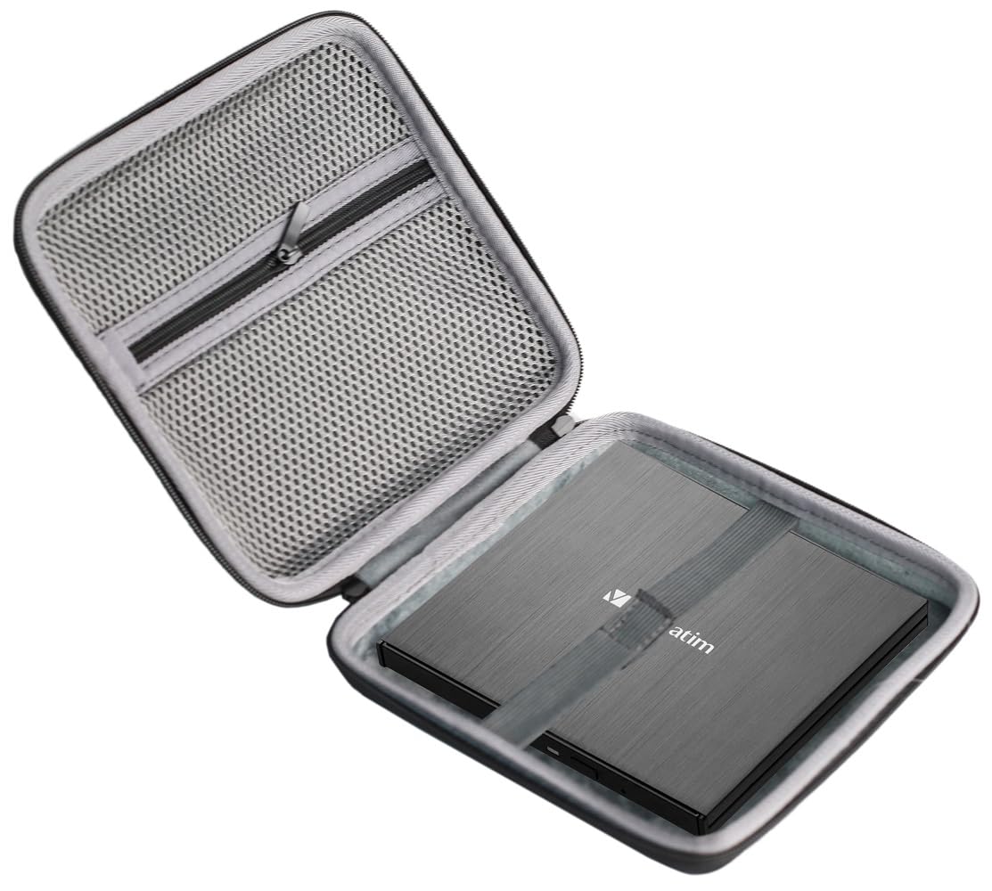 Maoershan Shockproof Cd Dvd Hard Drive Storage Pouch Bag Compatible With Verbatim External Cd Dvd BluRay Writer Burner Player U