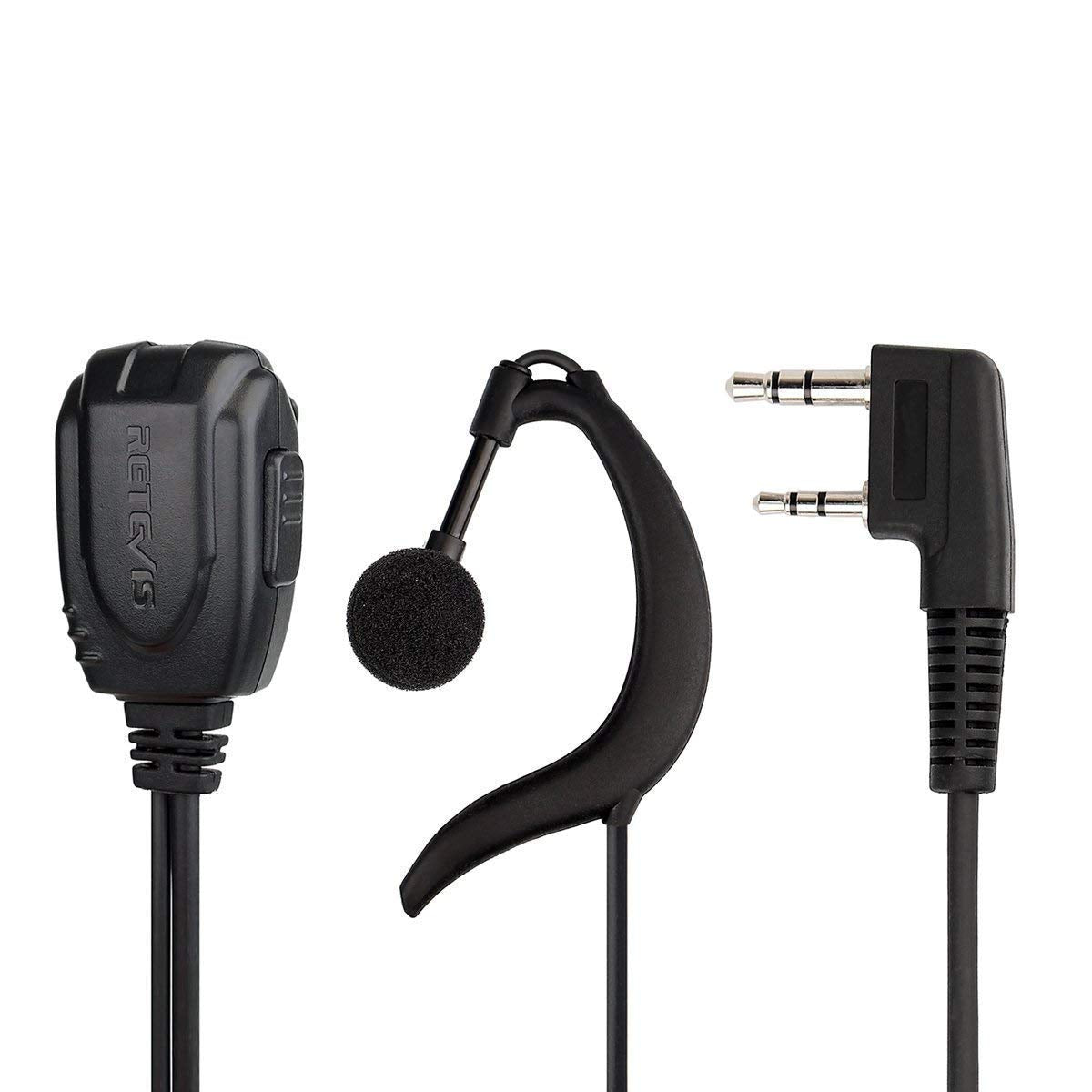 Retevis Length Adjustable Walkie Talkie Earpiece With Mic, G Type, For Rt22 Rt68 Rt21 H 777 Rt22S Rb29 Rb45, Compatible With Baofeng 888S Uv 5R Samcom Walkie Talkie,Two Way Radio Headset(10 Pack)