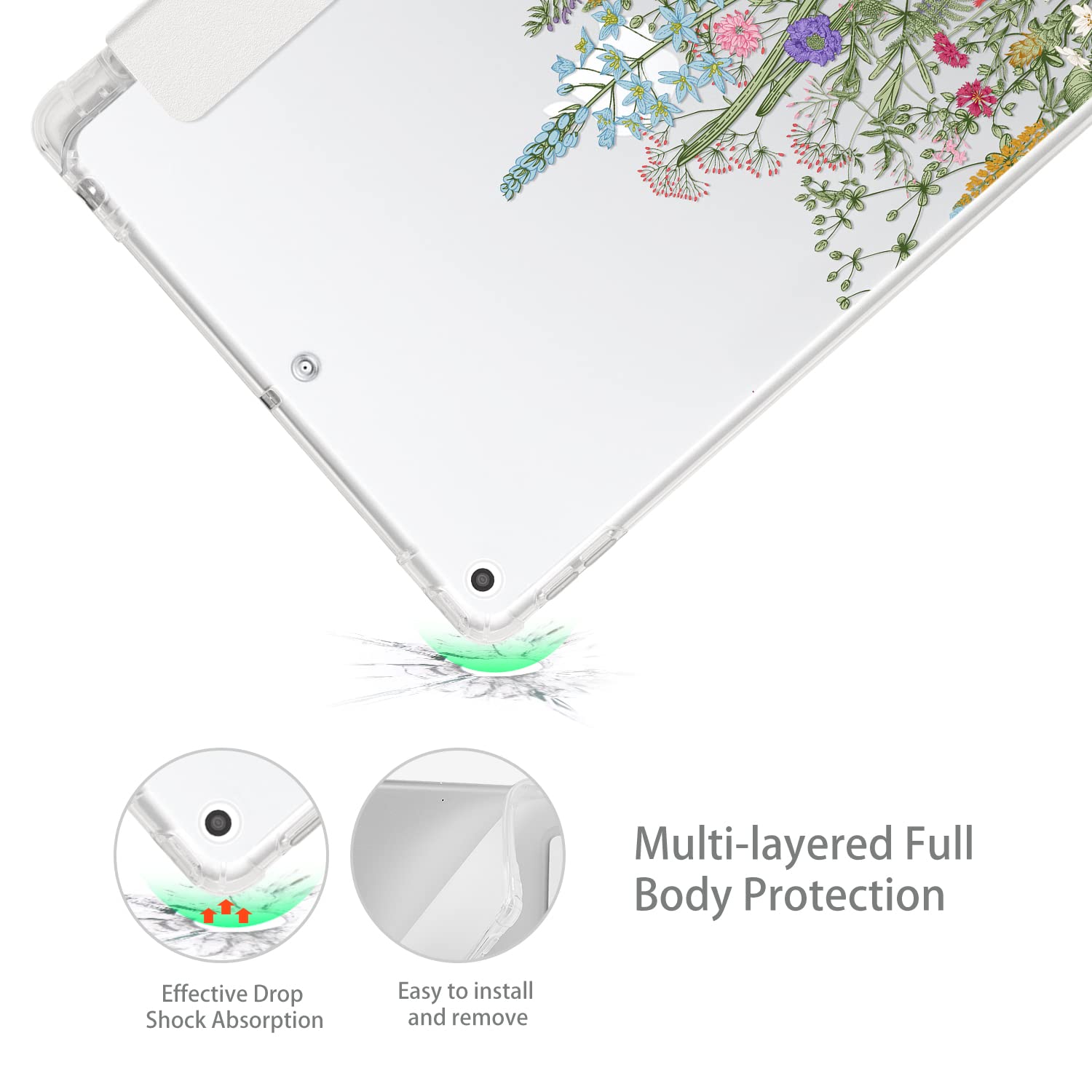 Ipad 9Th/8Th/7Th Generation Case, Ipad 9Th Generation Case, Ipad 10.2 Case With Pencil Holder Ipad Case 9Th Generation Tri Fold