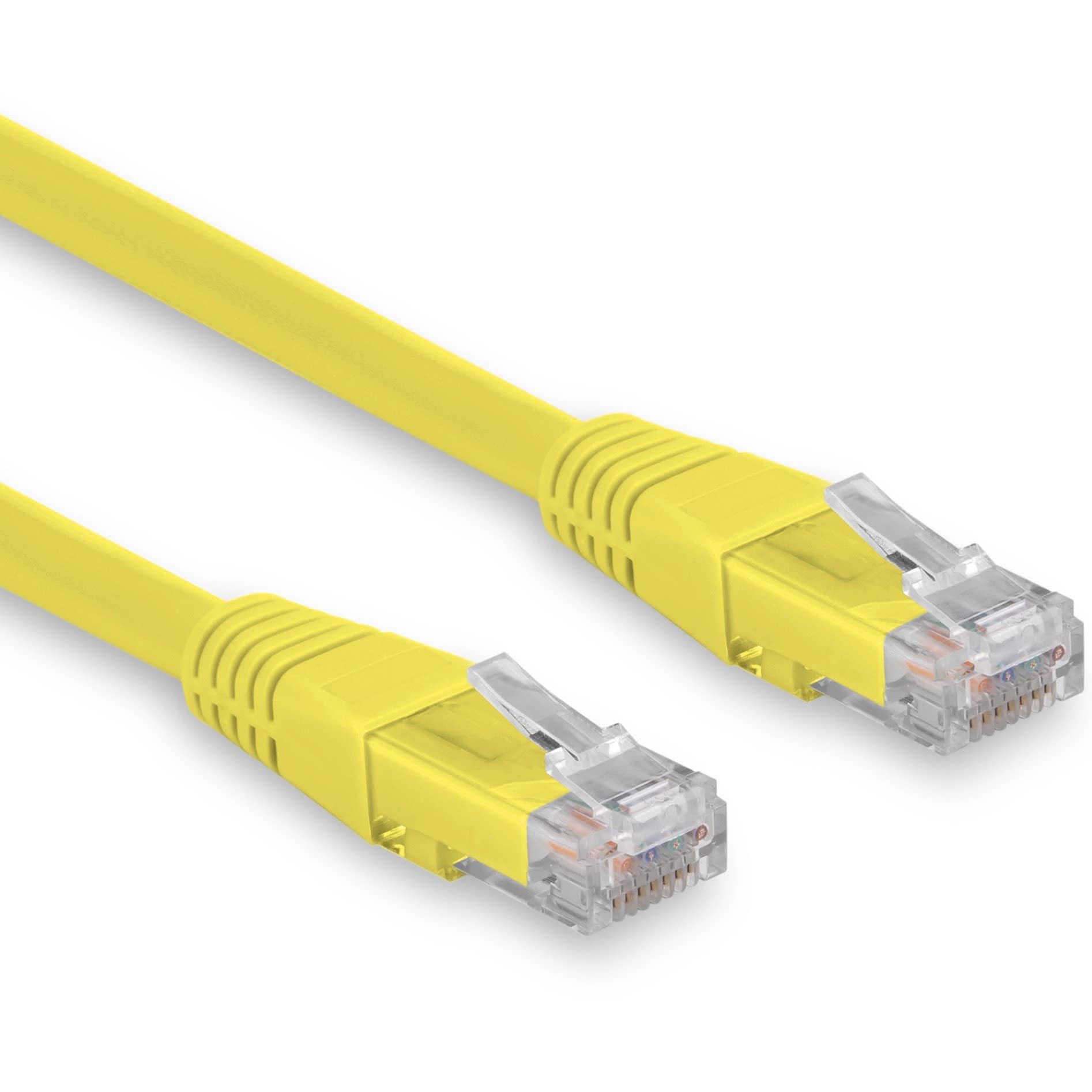 Rocstor Y10C380-YL 10ft Cat6 Yellow Ethern Molded Cabl 100% Copper Ul Rated Cable