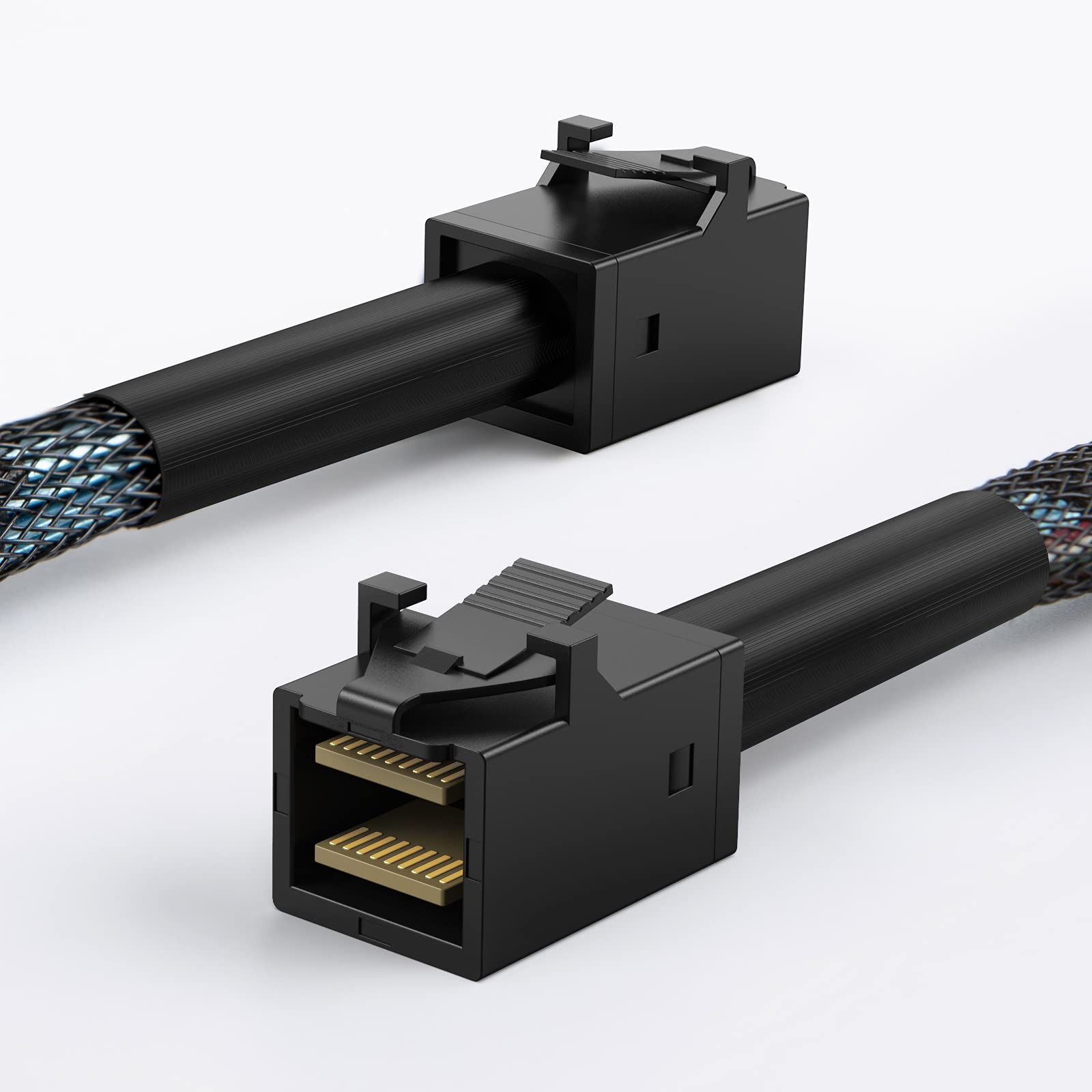 Cablecreation Internal Mini Sas Hd Cable 1.6Ft Mini Sas Sff 8643 To Sff 8643 Cable 12Gbps