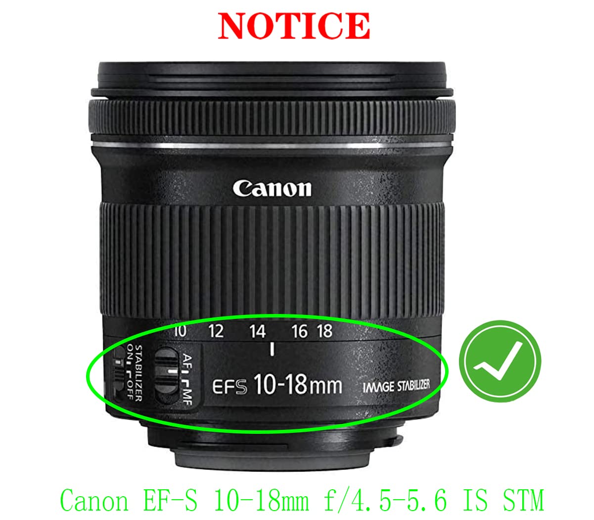 67Mm Lens Cap Cover For Canon Ef S 10 18Mm F/4.5 5.6 Is Stm,Huipuxiang [2 Pack]