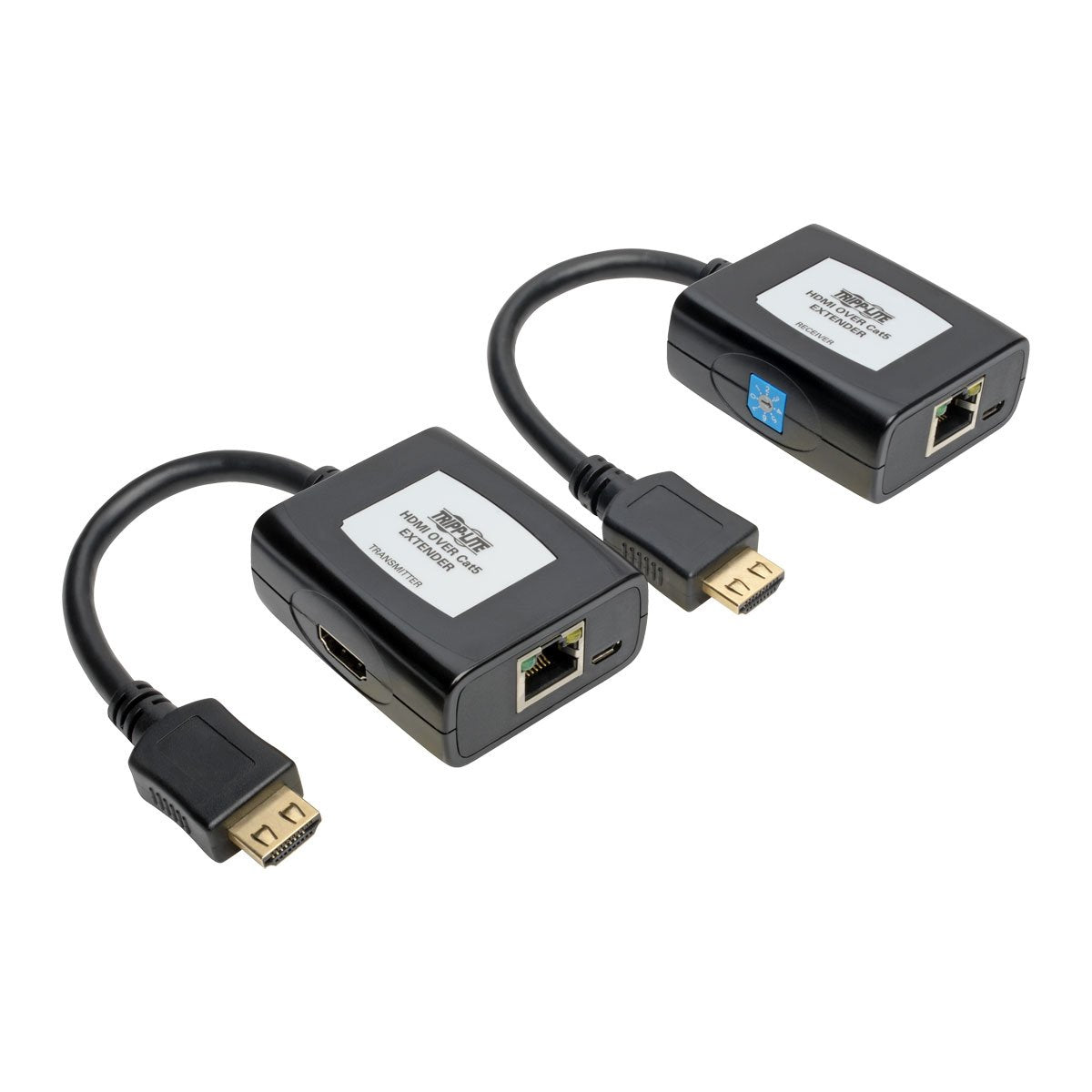 Tripp Lite HDMI Over Cat5/Cat6 Active Extender Kit, Transmitter & Receiver, USB Powered, Video & Audio, 1080p at 60Hz (B126-1A1-