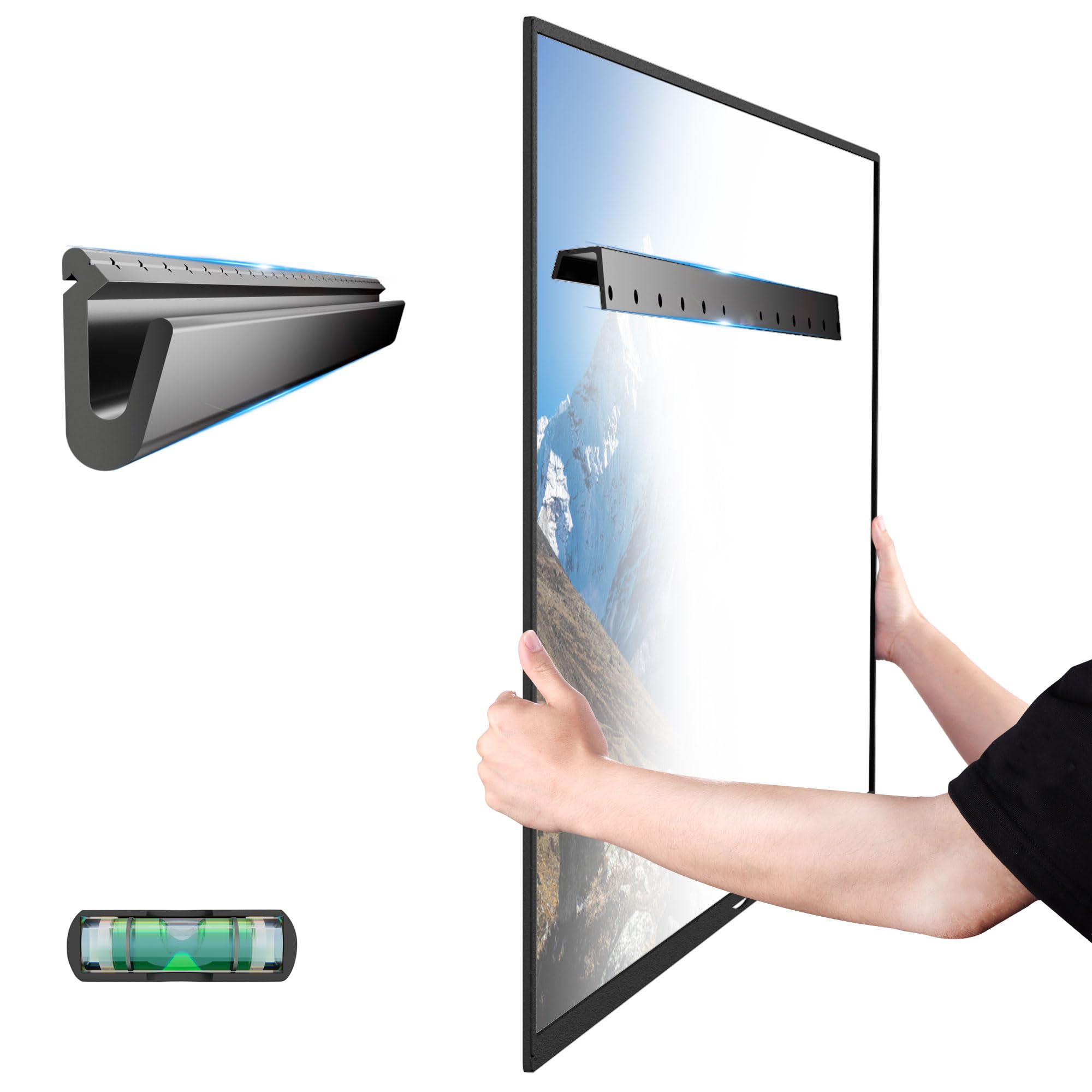 Hypigo Heavy Duty No Stud Tv Mount, No Drill Tv Mount For 32 75 Inch Tvs, Studless Drywall Tv Bracket No Screws, No Drilling, Ea