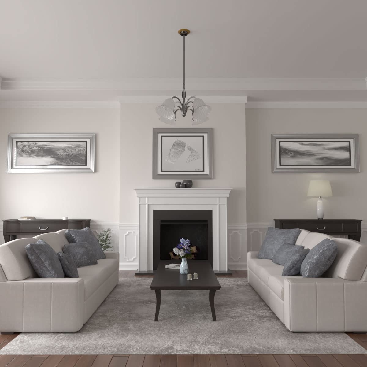 Ekena Millwork Cm07Algls Small Alexandria Ceiling Medallion, 7 7/8''Od X 3/4''P (Fits Canopies Up To 4 5/8''), Hand Painted Gold