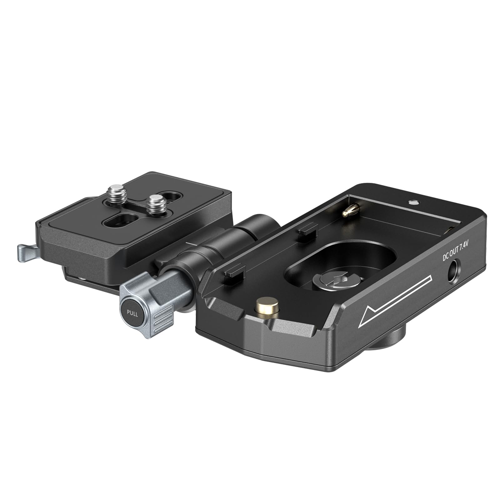 SmallRig NP-F Battery Plate with Quick Release Plate for Arca-Swiss, Dual DC Output ports, Compact & Foldable NP-F Battery Adapt