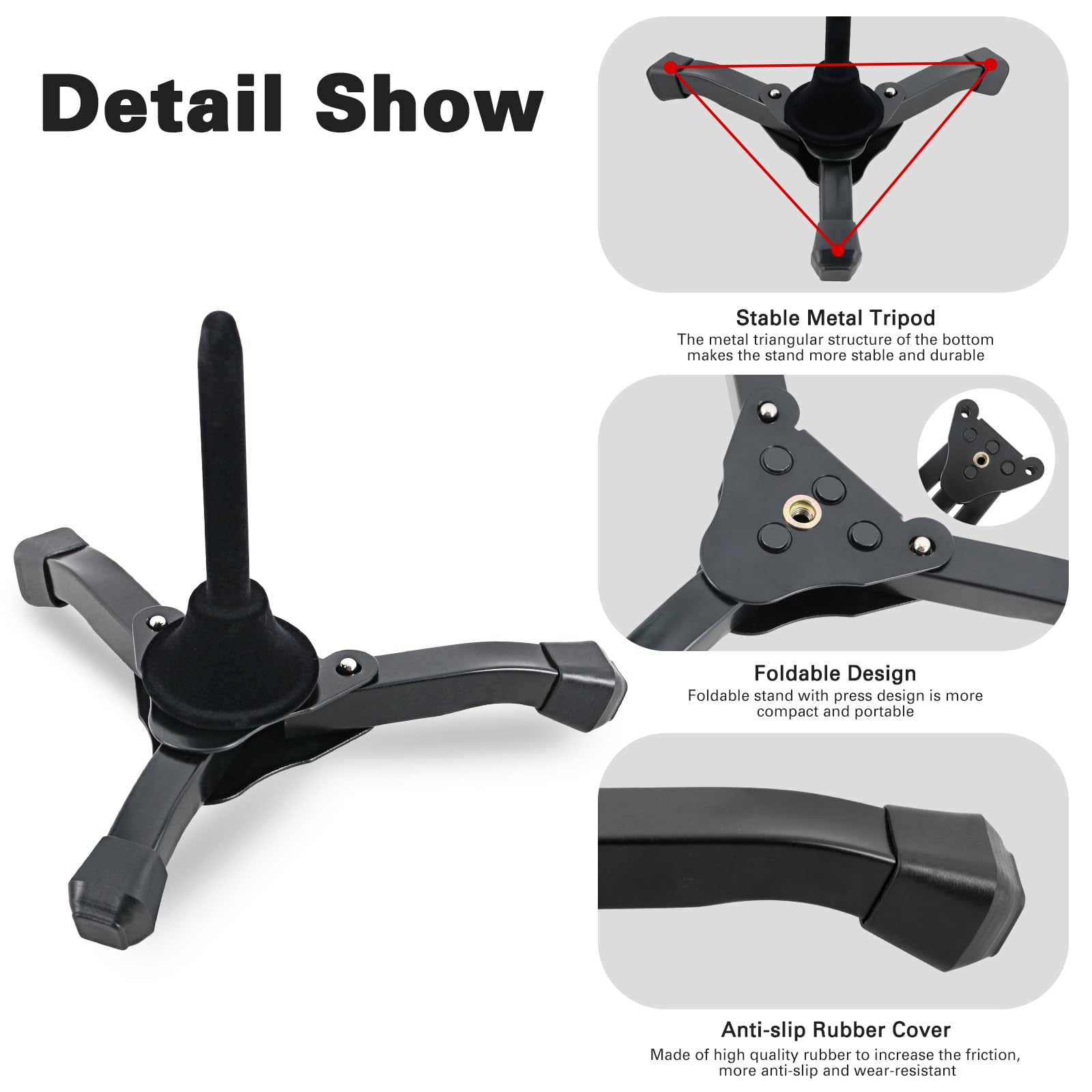 Eastrock Soprano Saxophone Stand Folding Saxophone Stand Saxophone Holder Rack With Carrying Bag (Soprano Saxophone Stand)