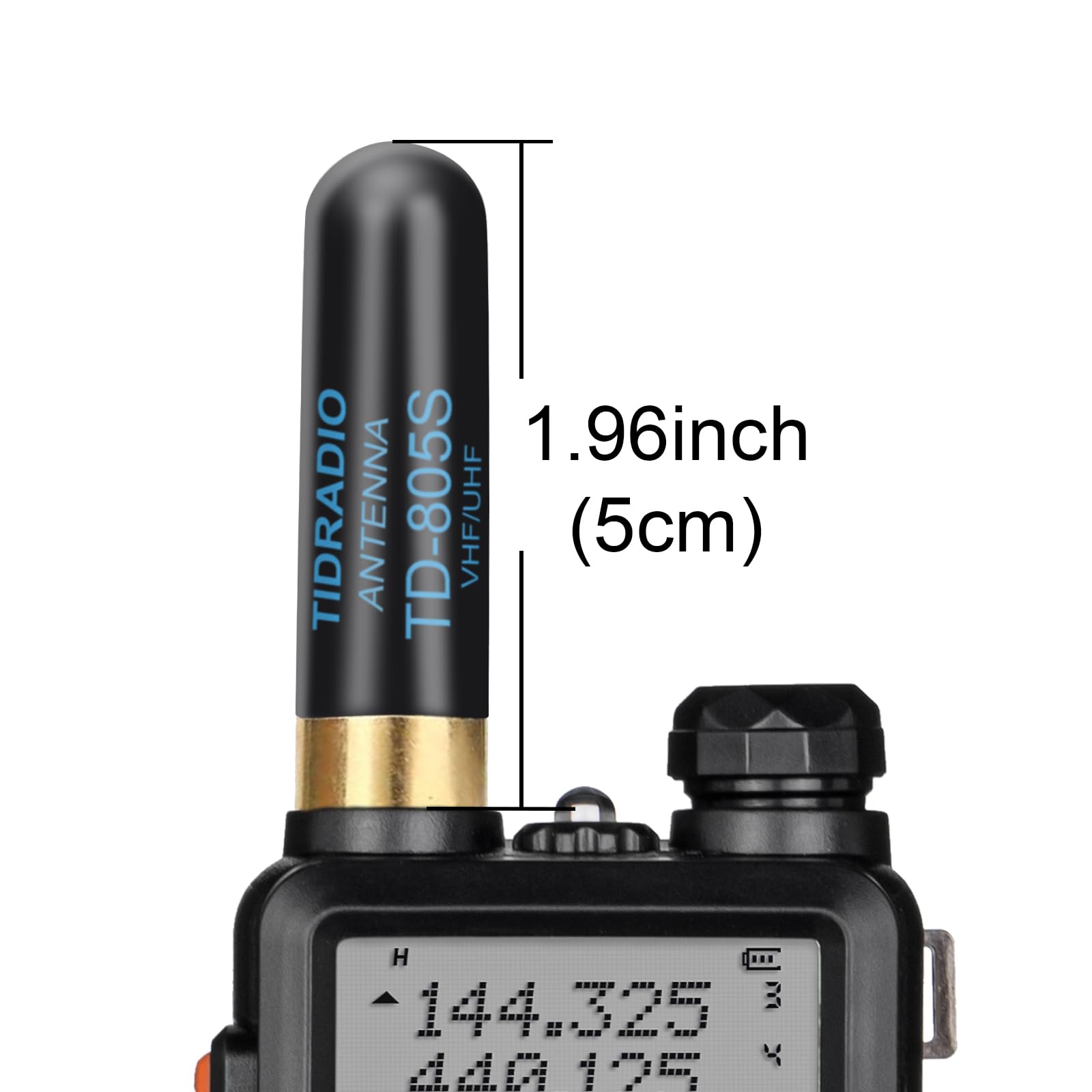 Tidradio Td 805S Short Antenna (2 Pack, 1.96Inch) Vhf/Uhf Walkie Talkie Antenna 144/430Mhz Ham Radio Antenna For Baofeng 5Rm, K5