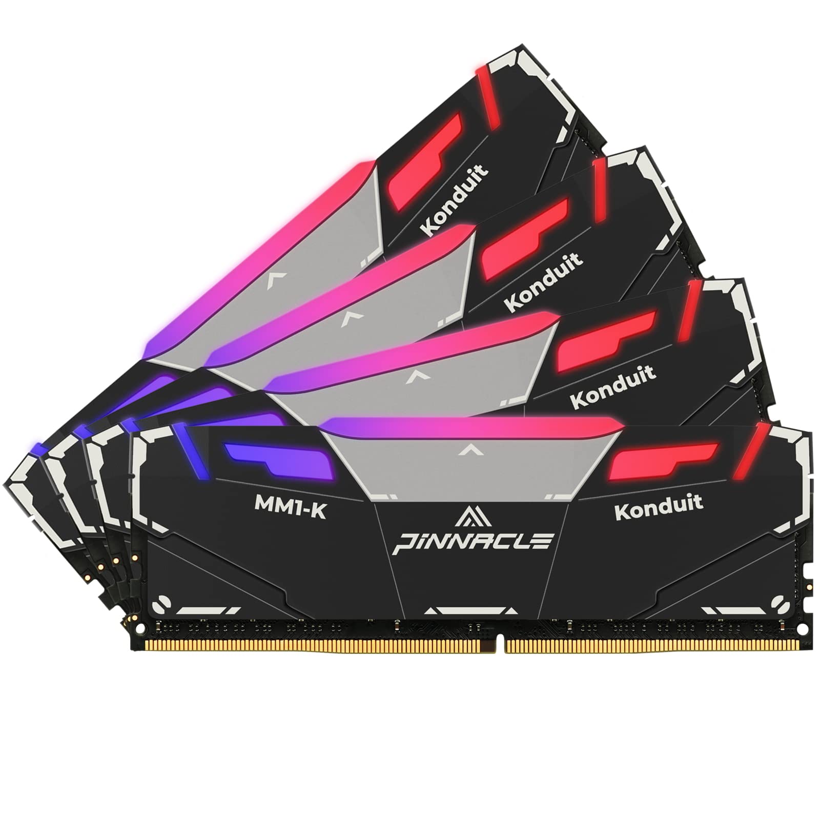 Timetec Pinnacle Konduit RGB 32GB KIT(4x8GB) DDR4 3600MHz PC428800 CL18222242 XMP2.0 Overclocking 1.35V Compatible for AMD a