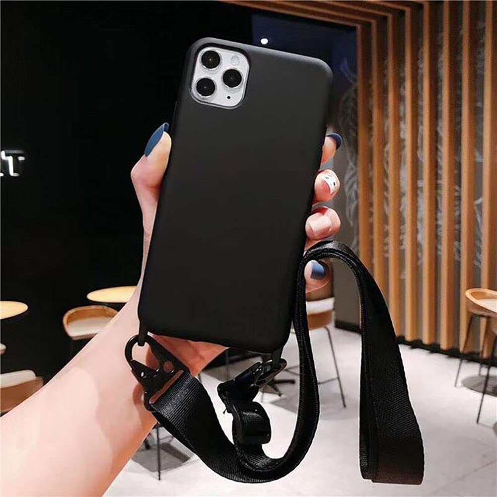Cquukoi Compatible With Iphone 11,Crossbody Phone Case With Lanyard Cute Soft Silicone Case With Adjustable Shoulder Strap Shock