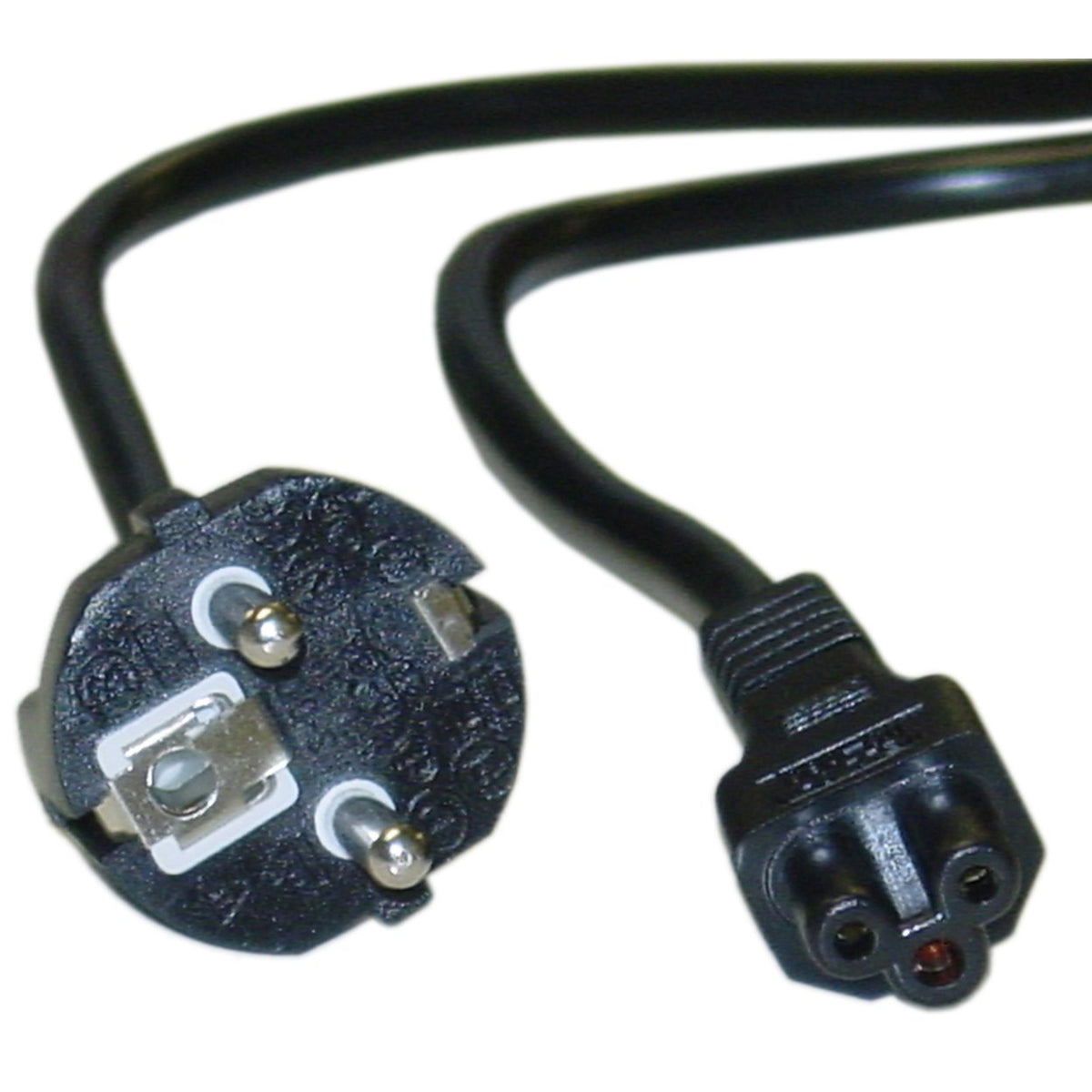 CableWholesale European Notebook/Laptop Power Cord, Europlug or CE 7/7 to C5, Polarized, VDE Approved, 6 Foot