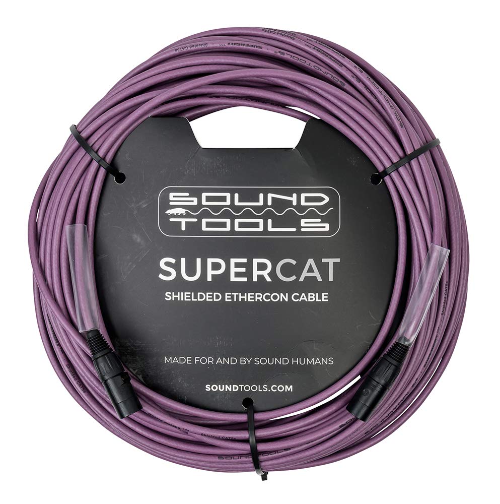 Soundtools Supercat Professional Grade Shielded Cat5E Ethercon Cable, Flexible Polyurethane Jacket, Neutrik Connectors (150 Feet