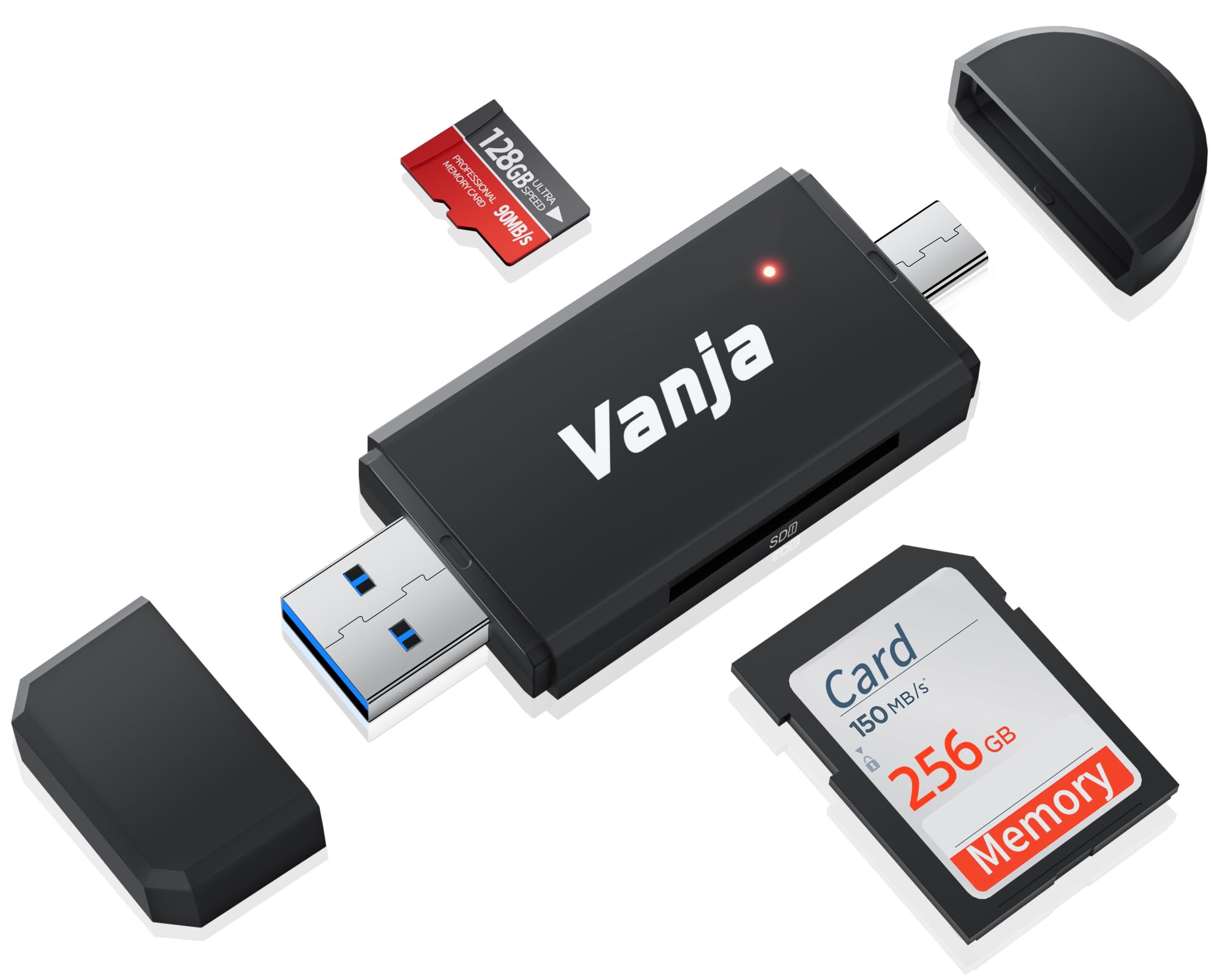 Vanja Usb C Sd Card Reader Usb 3.0, Micro Sd Card Adapter Memory Card Reader Used For Sd Tf Sdxc Sdhc Mmc Rs Mmc Micro Sd Micro