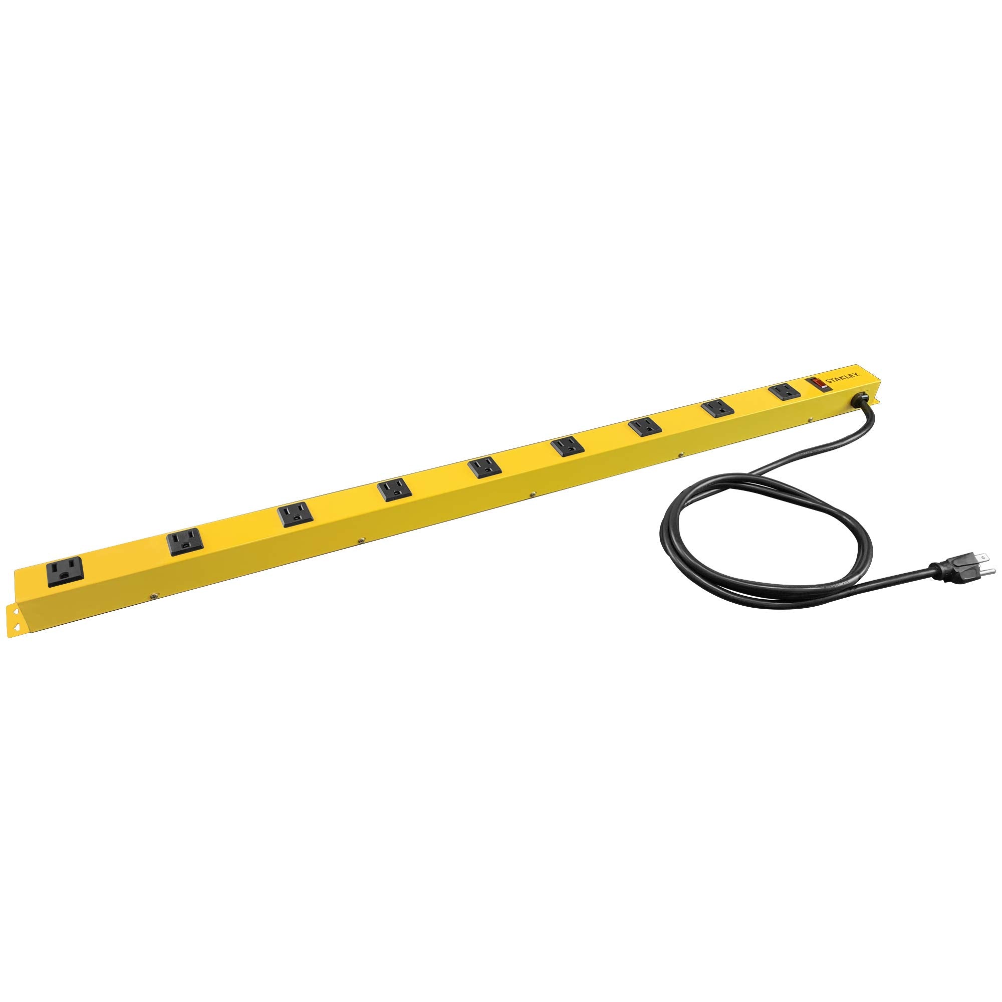 Stanley 31615 Ncc31615 Shopmax Pro 9 Outlet Surge Protector Power Bar, 6 Foot Cord, Yellow