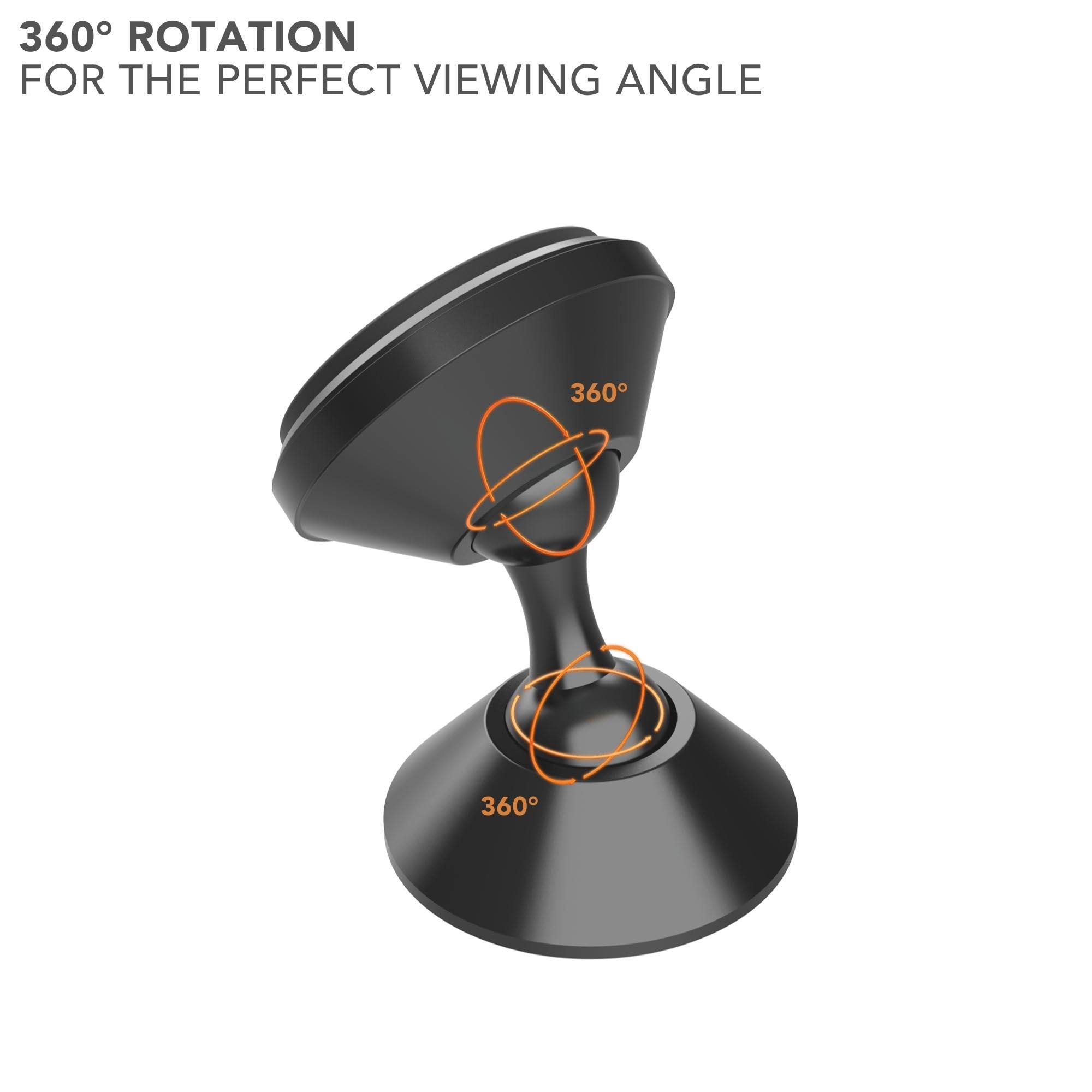 Rokform   Adjustable Magnetic Car Mount, 360 Degree Swivel With 3M Vhb Tape, Cell Phone Holder, Aluminum Dashboard Phone Mount S