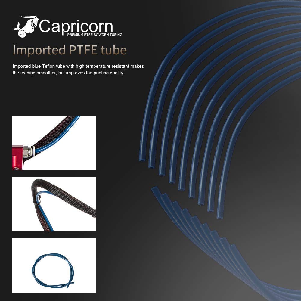 Creality Capricorn 2 Meters Xs Series Low Friction Ptfe Bowden Tubing For 1.75Mm Filament With Ptfe Tube Cutter For Creality End