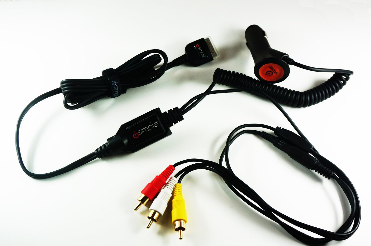 Isimple Omniwire All-In-One Car Connector Cable With Rca Audio/Video Adaptor For Iphone Or Ipod, Is79