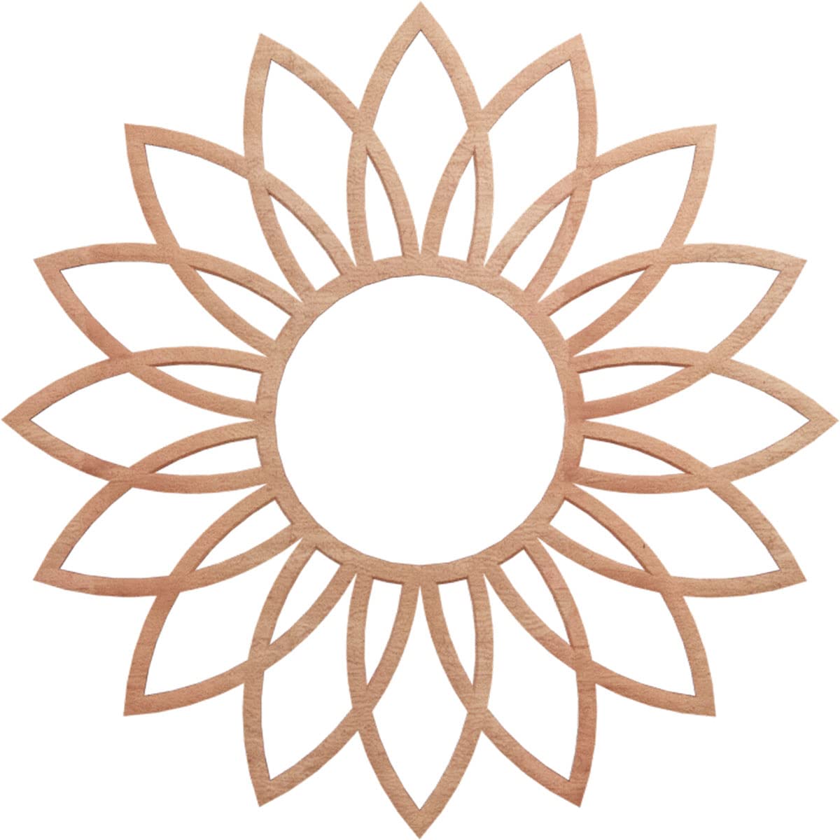 Ekena Millwork 20''Od X 7''Id X 1/4''T Daisy Wood Fretwork Pierced Ceiling Medallion, Cherry