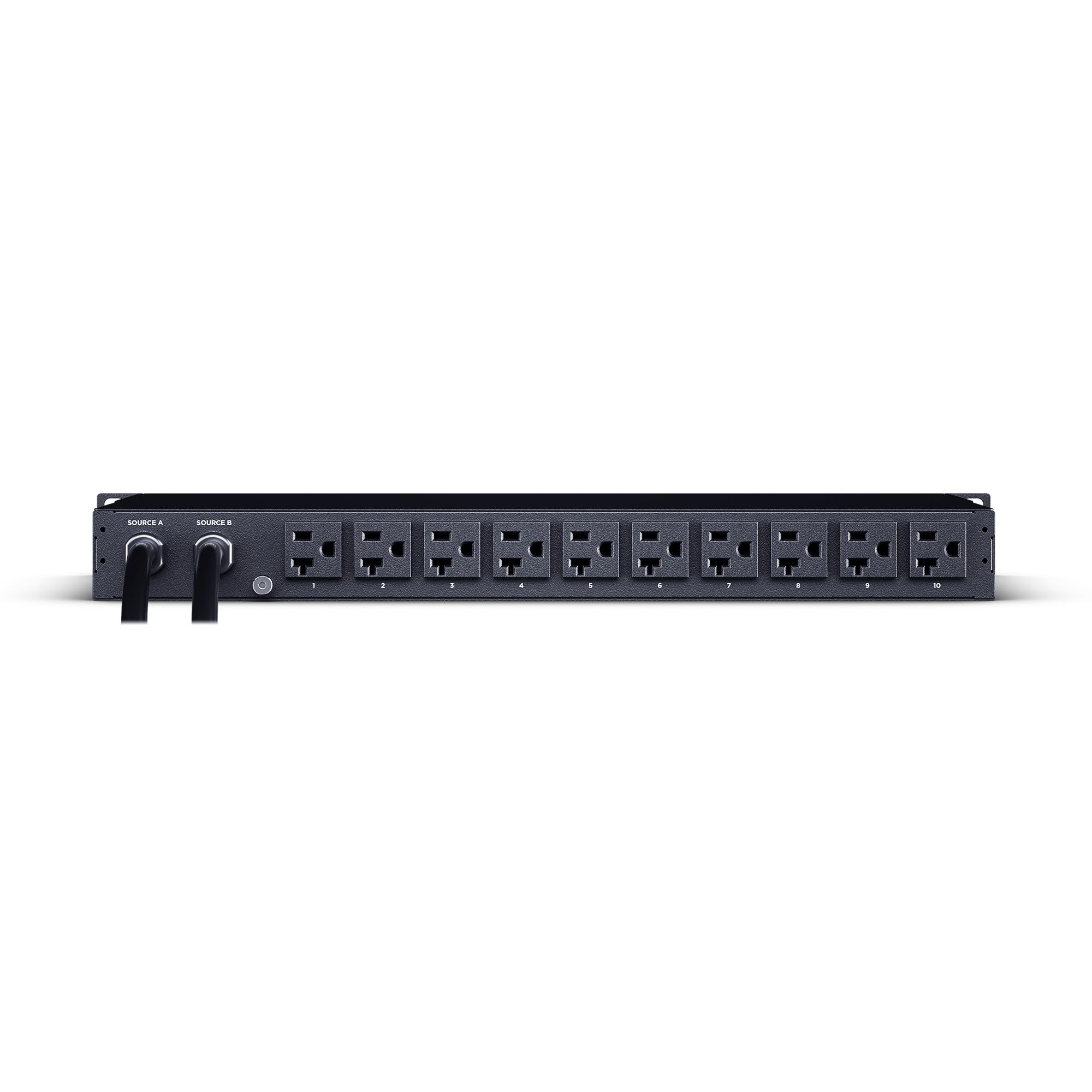 Cyberpower Pdu24002 Metered Ats Pdu, 100 120V, 20A (Derated To 16A), 10 Outlets, 1U Rackmount