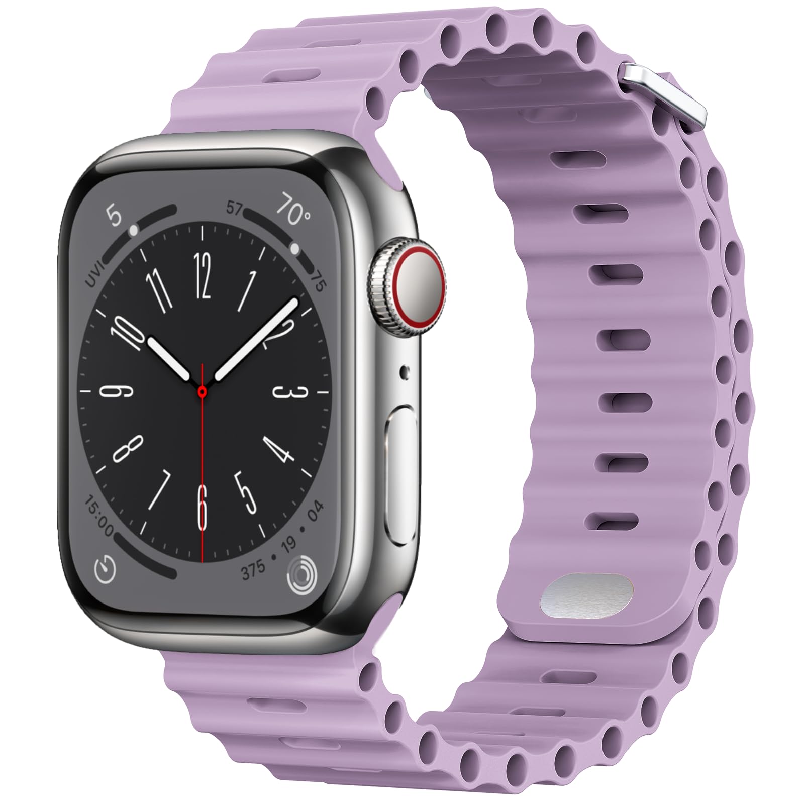 Foufousun Ocean Band Compatible With Apple Watch Ultra Band 49Mm 45Mm 44Mm 42Mm 41Mm 40Mm 38Mm Men Women, Soft Silicone Sport Ba