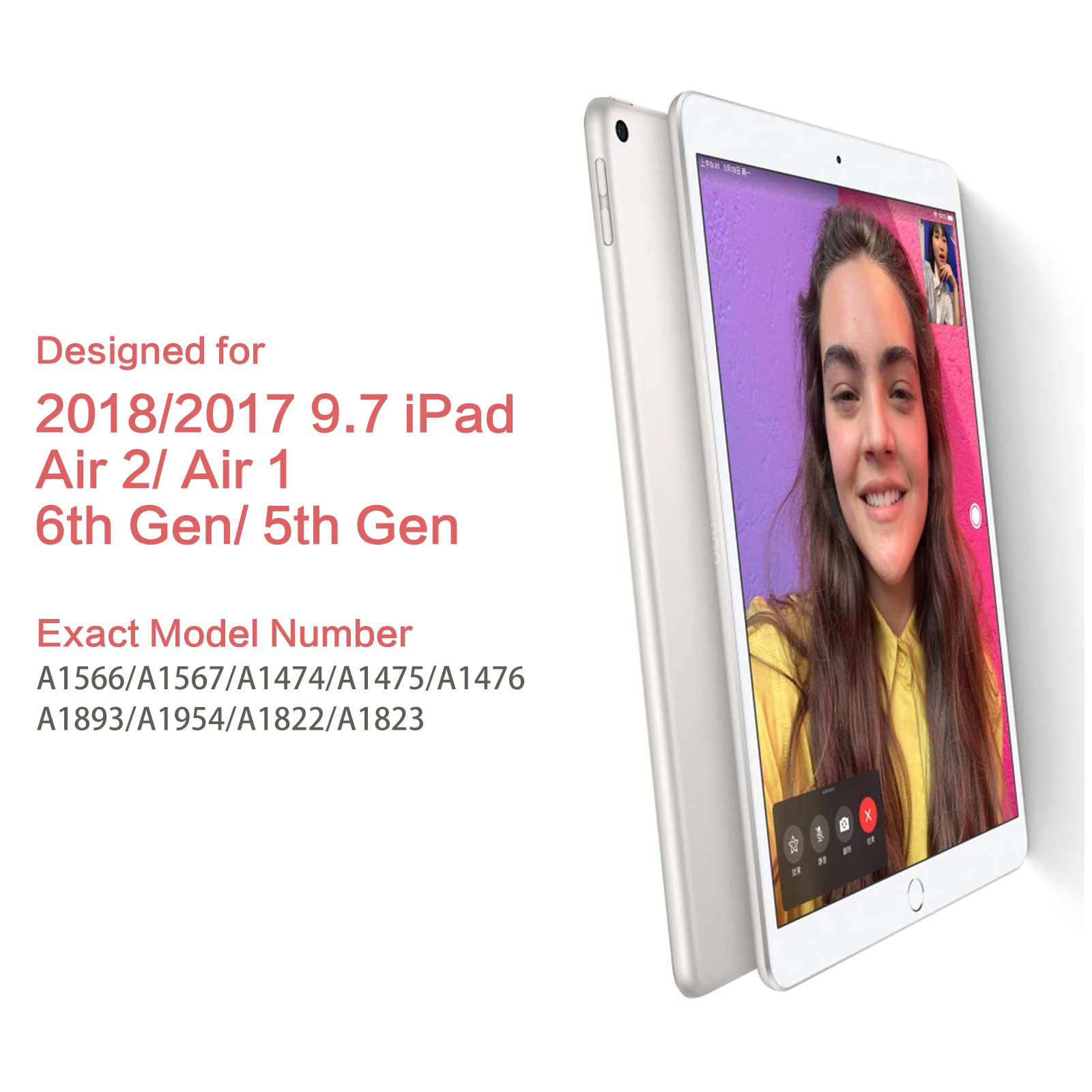 Ipad Air 2 Cover, Gofupa 9.7 Ipad 6Th/ 5Th Generation Cases Premium Leather Folio Case And Multiple Viewing Angles Stand For Ipa