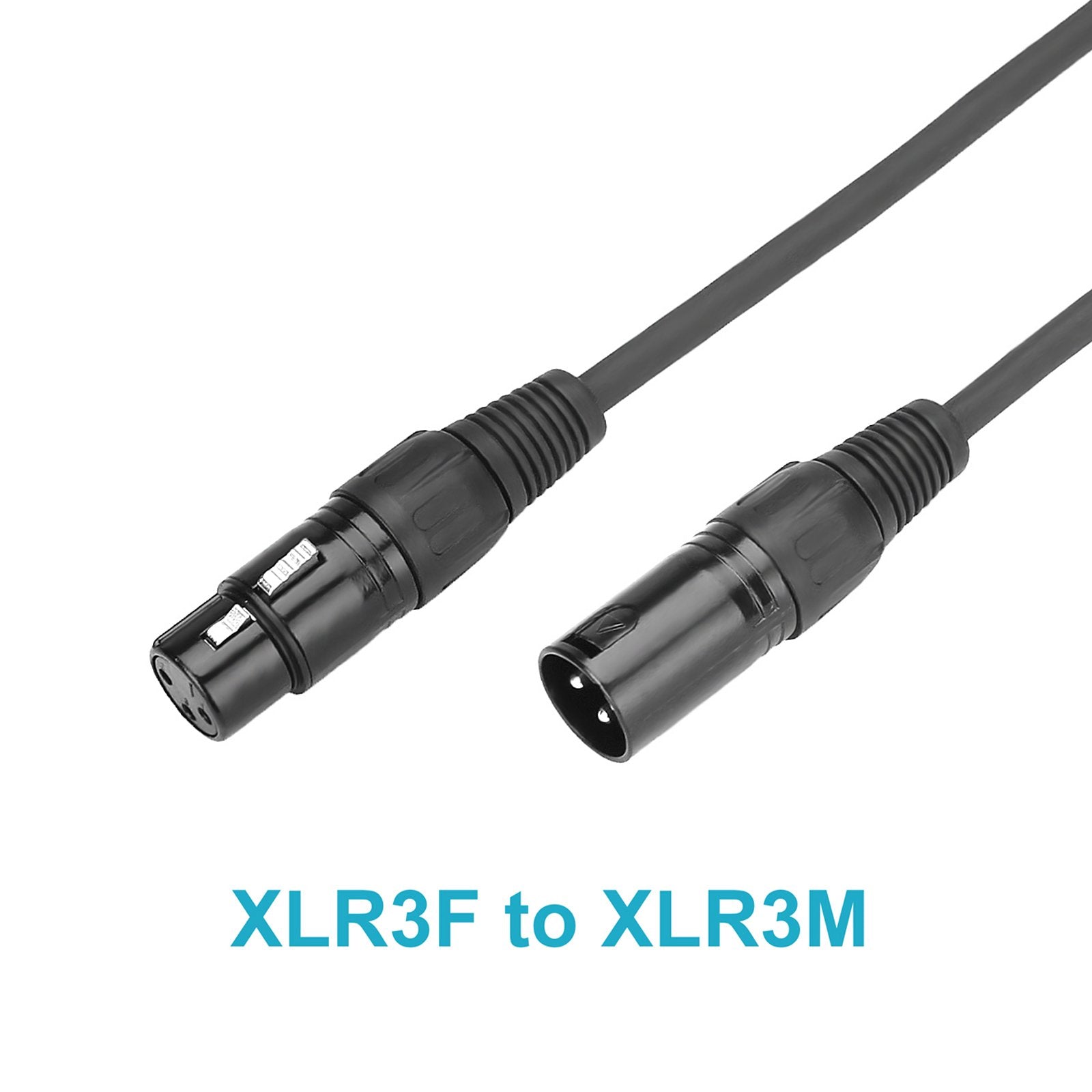 Mountain_Ark 30 Ft 3 Pin Dmx Cable With Male/Female Xlr Connector, Stage Lighting Data Signal Wire