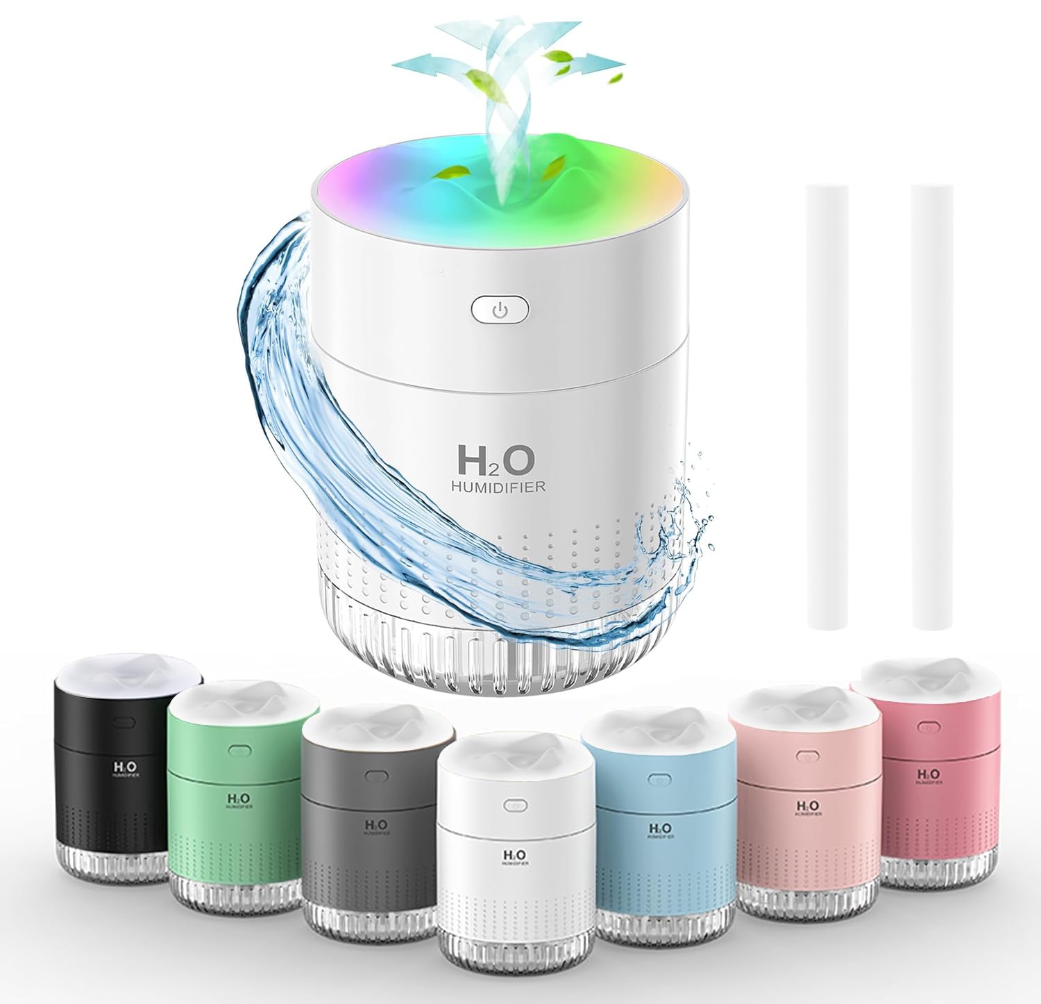 Portable Small Humidifiers For Bedroom Baby, Rechargeable Mini Cool Mist Plant Humidifier For Plants, Quiet Desktop Humidifier W