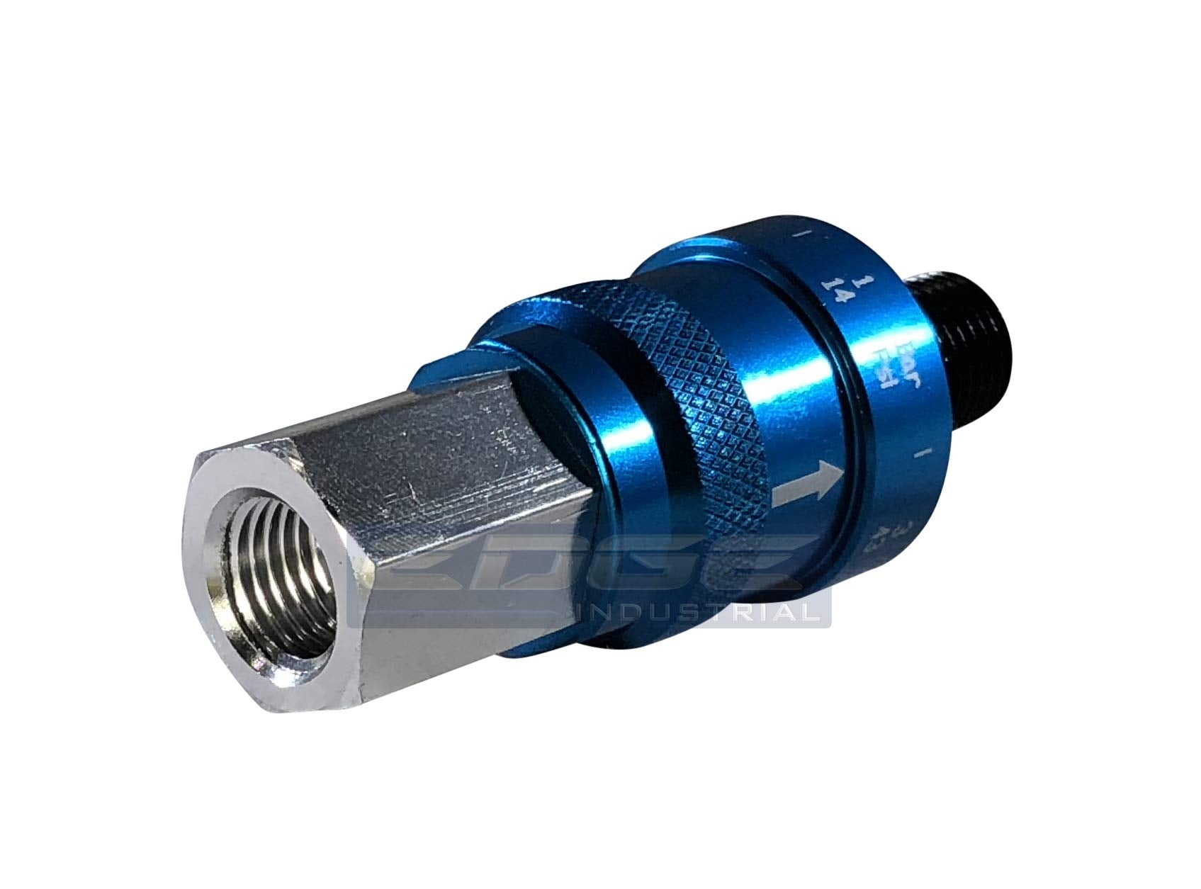 Edge Industrial Adjustable In Line Pressure Regulator For Pneumatic Tools, 1/4'' Npt, Connects Directly To Air Tool (14 43 Psi)