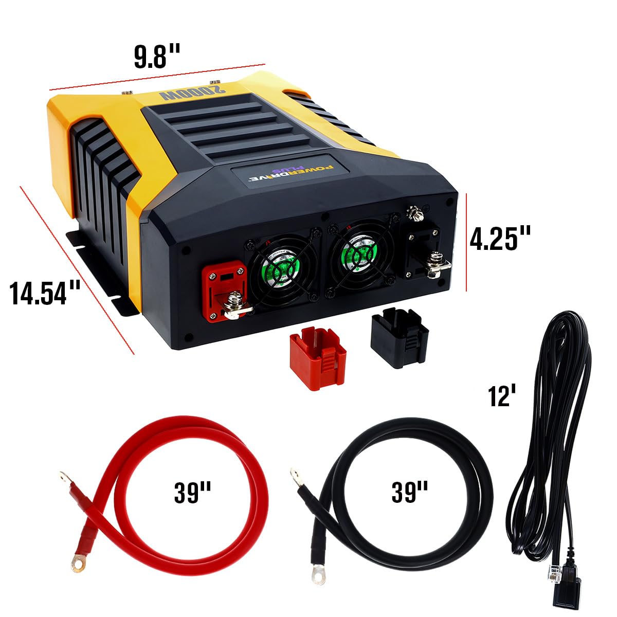 Powerdrive 2000 Watt Power Inverter, Pwd2000P With Bluetooth Wireless Tech And Remote Control