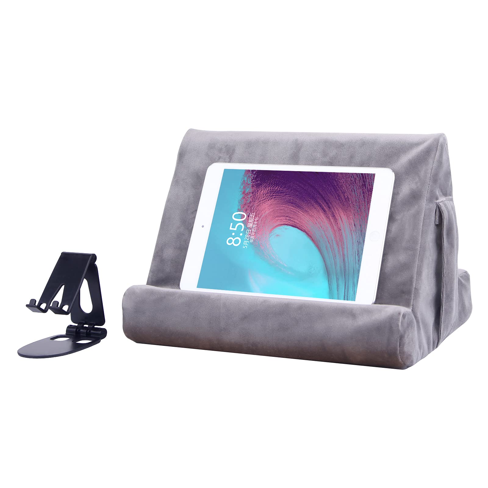 Tablet Stand Multi Angle Tablet Pad Stand Lazy Holder Stand Soft Pad Stand Tablet Cushion Stand With Net Pocket & Random Color S