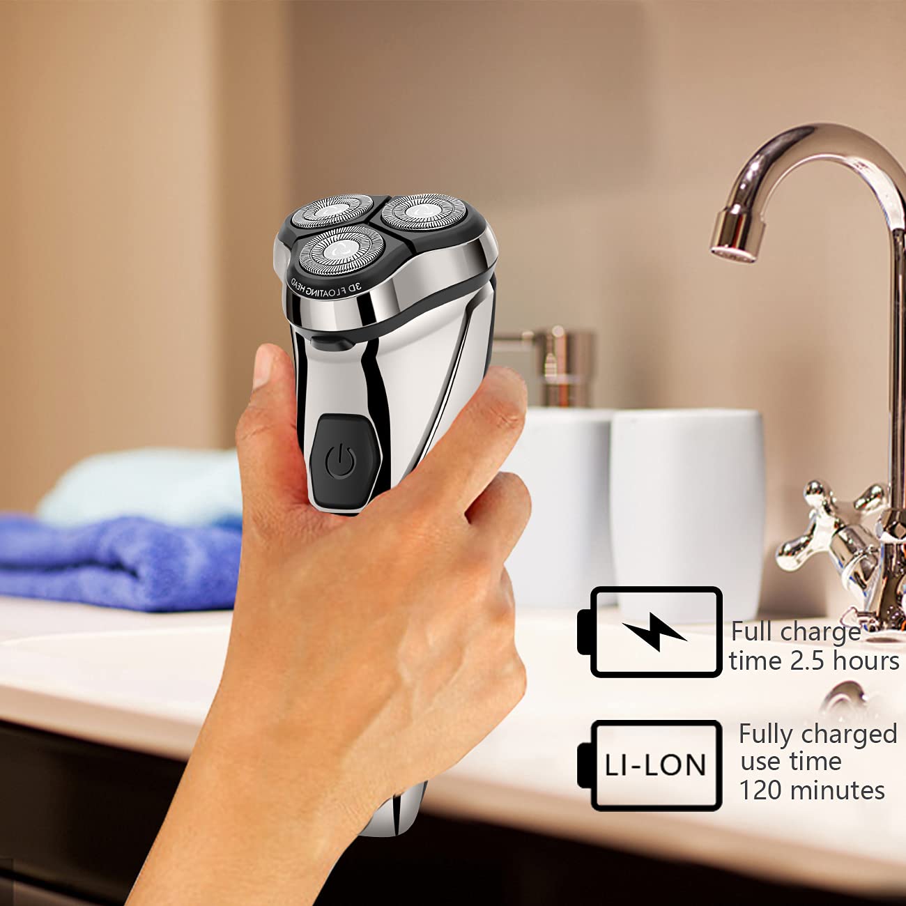 Weliry Electric Razor For Men Electric Shaver Mens For Shaving With Pop Up Trimmer Electric Rotary Shavers For Men Wet & Dry Cor