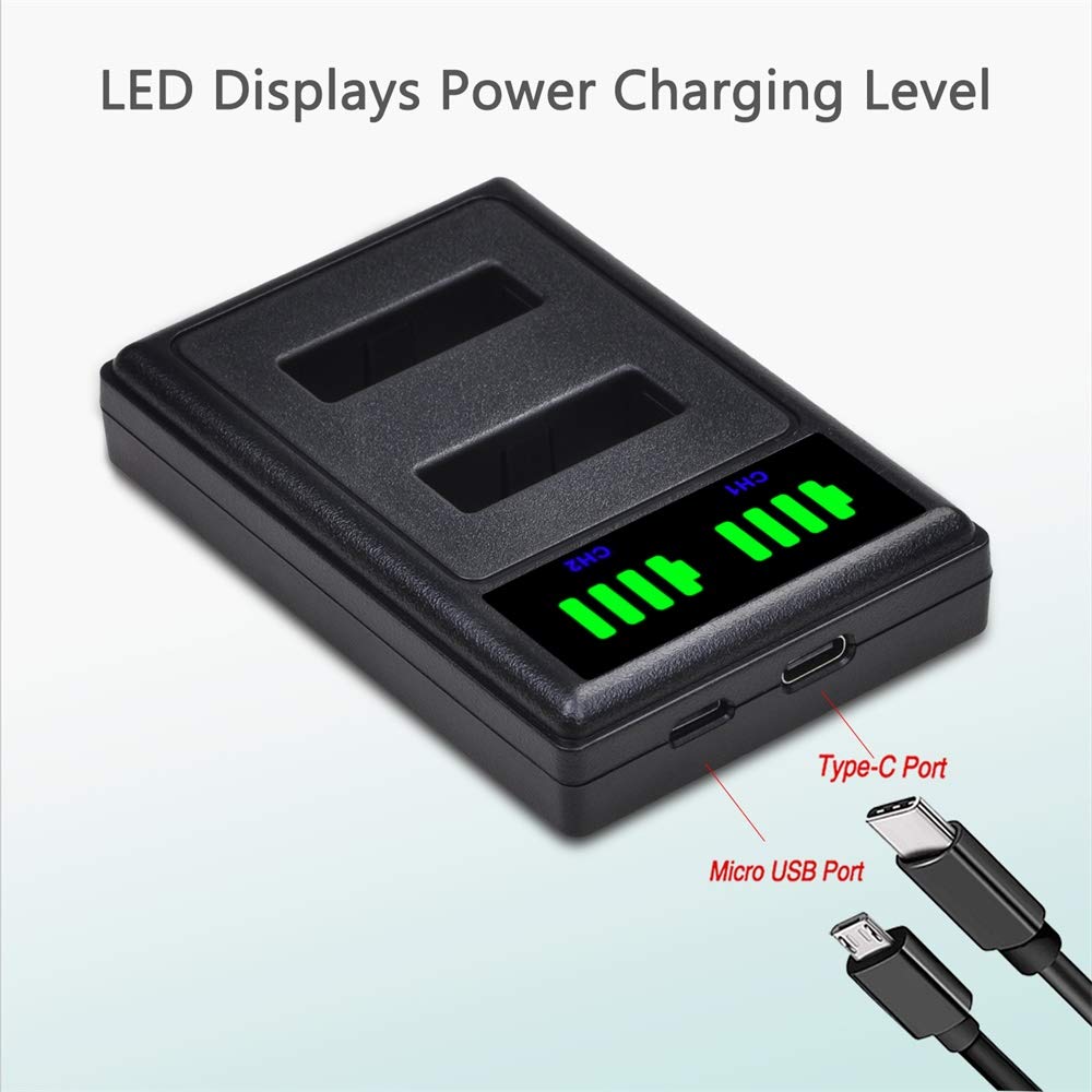 Powertrust Np Bx1 Battery (2 Pack) And Led Charger For Sony Npbx1/M8, Cyber Shot Dsc Hx80, Rx1, Rx1R, Rx100, Rx1Rii, Hdr Cx240,