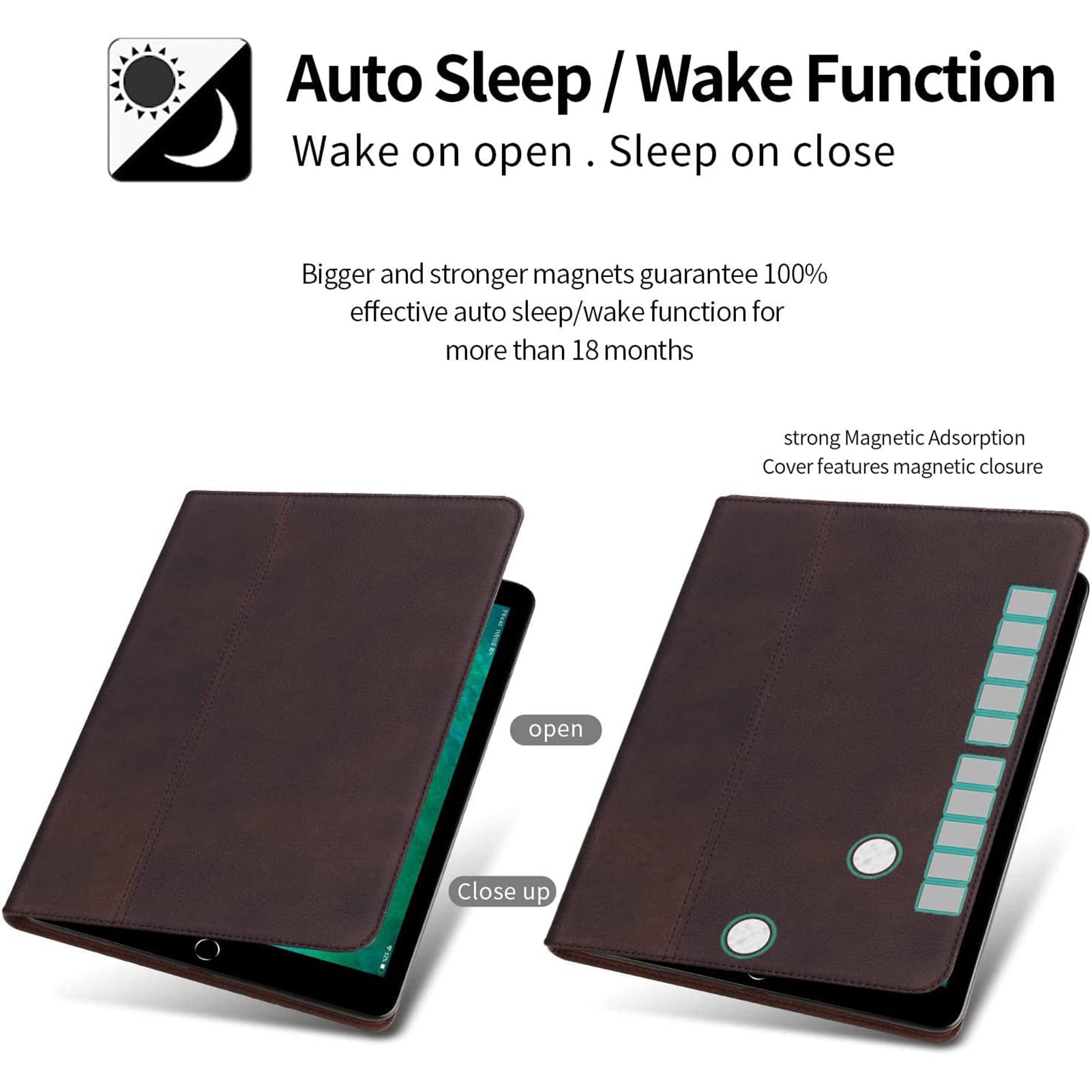 Gexmil Case For Ipad Mini 7.9 Inch,5Th/4Th/3Rd/2Nd/1St Generation(2019/2015/2014/2013/2012) Genuine Leather Cover Anti Slip,Cowh