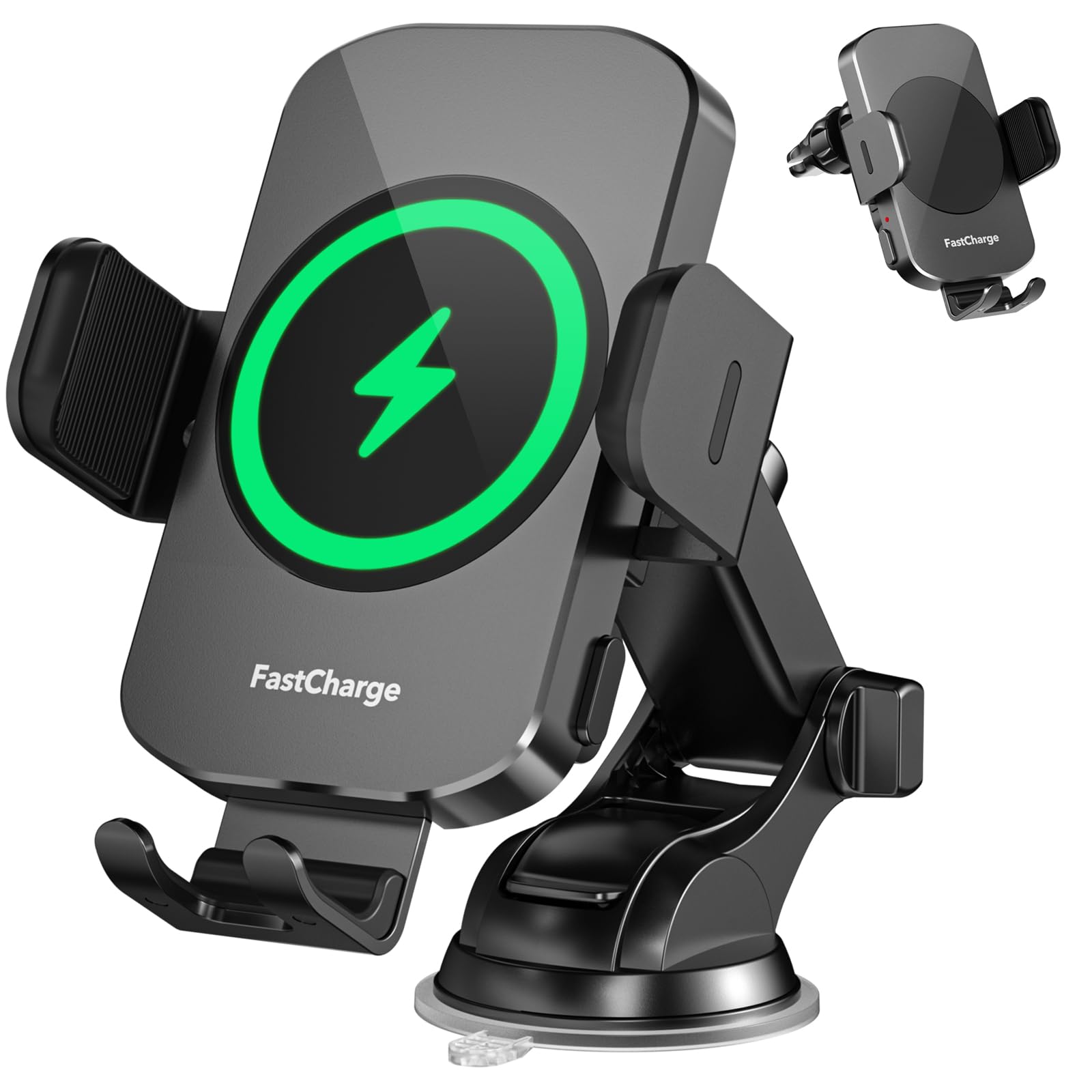 Wireless Car Charger, Fast Charging 15W Auto Clamping Car Charger Phone Holder Phone Mount For Iphone16 15 14 13 12 11 Pro Max X