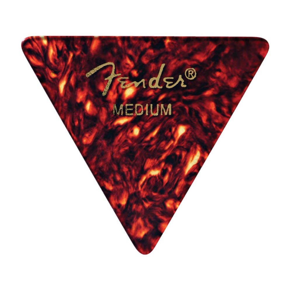 Fender Classic Celluloid Guitar Picks 355 Shape, Tortoise Shell, Medium, 12 Pack