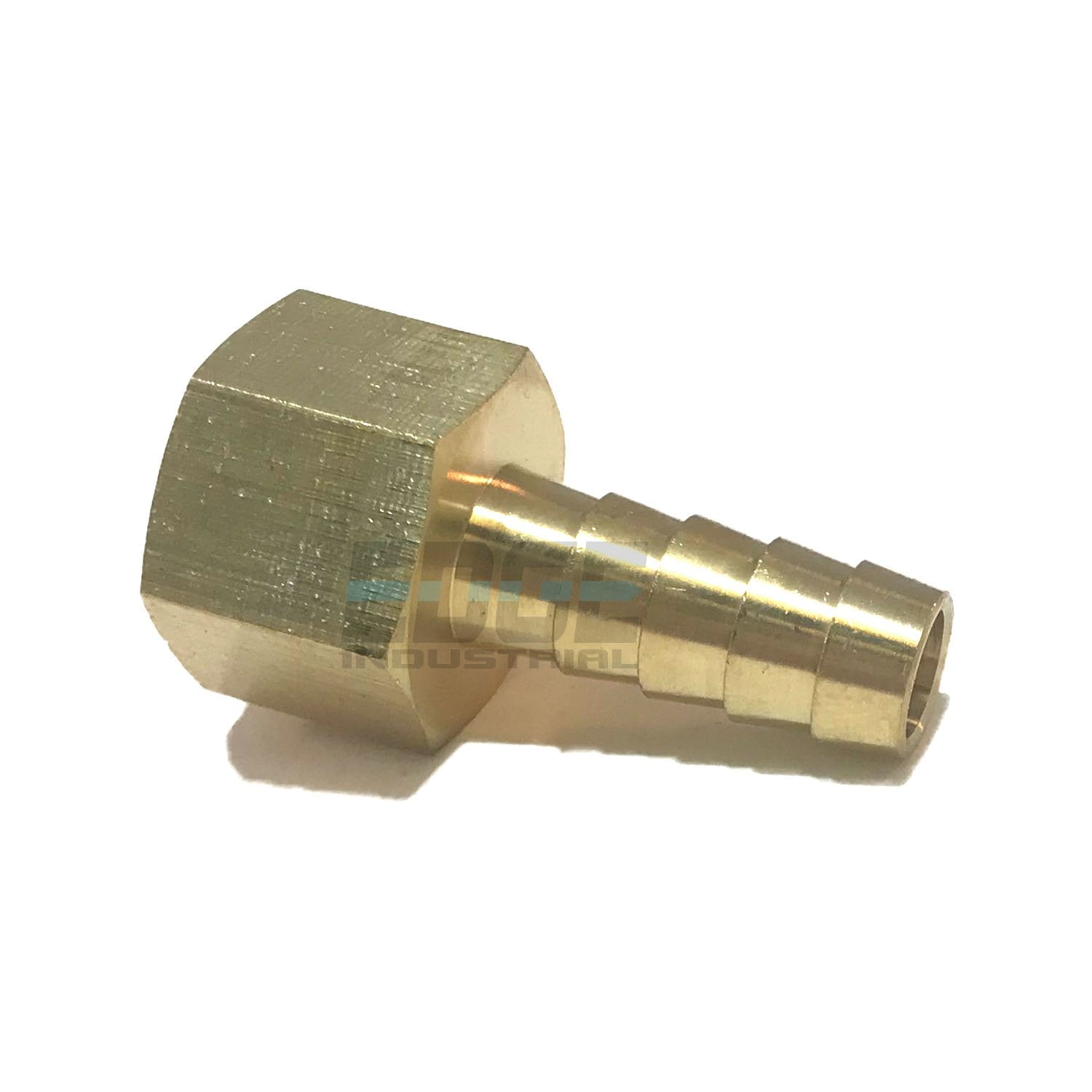 Edge Industrial 3/8'' Hose Id To 3/8'' Female Npt Fnpt Straight Brass Fitting Fuel / Air / Water / Oil / Gas / Wog (Qty 01)