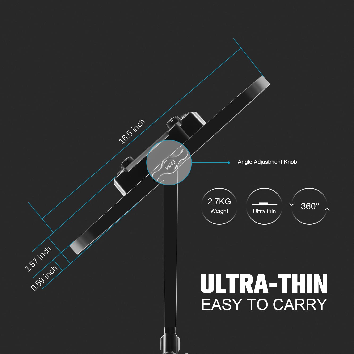 Gvm Key Light, 14'' Led Video Light With App Control, Bi Color Round Lighting, Ultra Thin 60W 3200 5600K Dimmable Led Soft Light