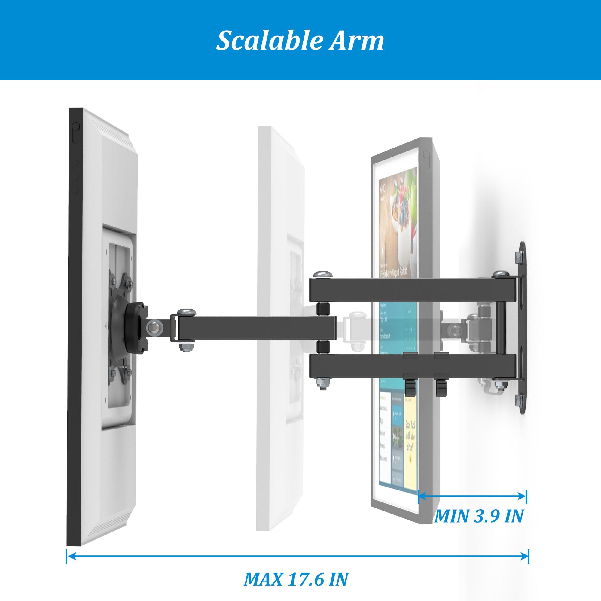 Plusacc Wall Mount For Show 15   Rotate Tilt Swivel Wall Stand Shelf For Show 15 & Monitors Tvs 13'' 27'', Metal Adjustable Moun