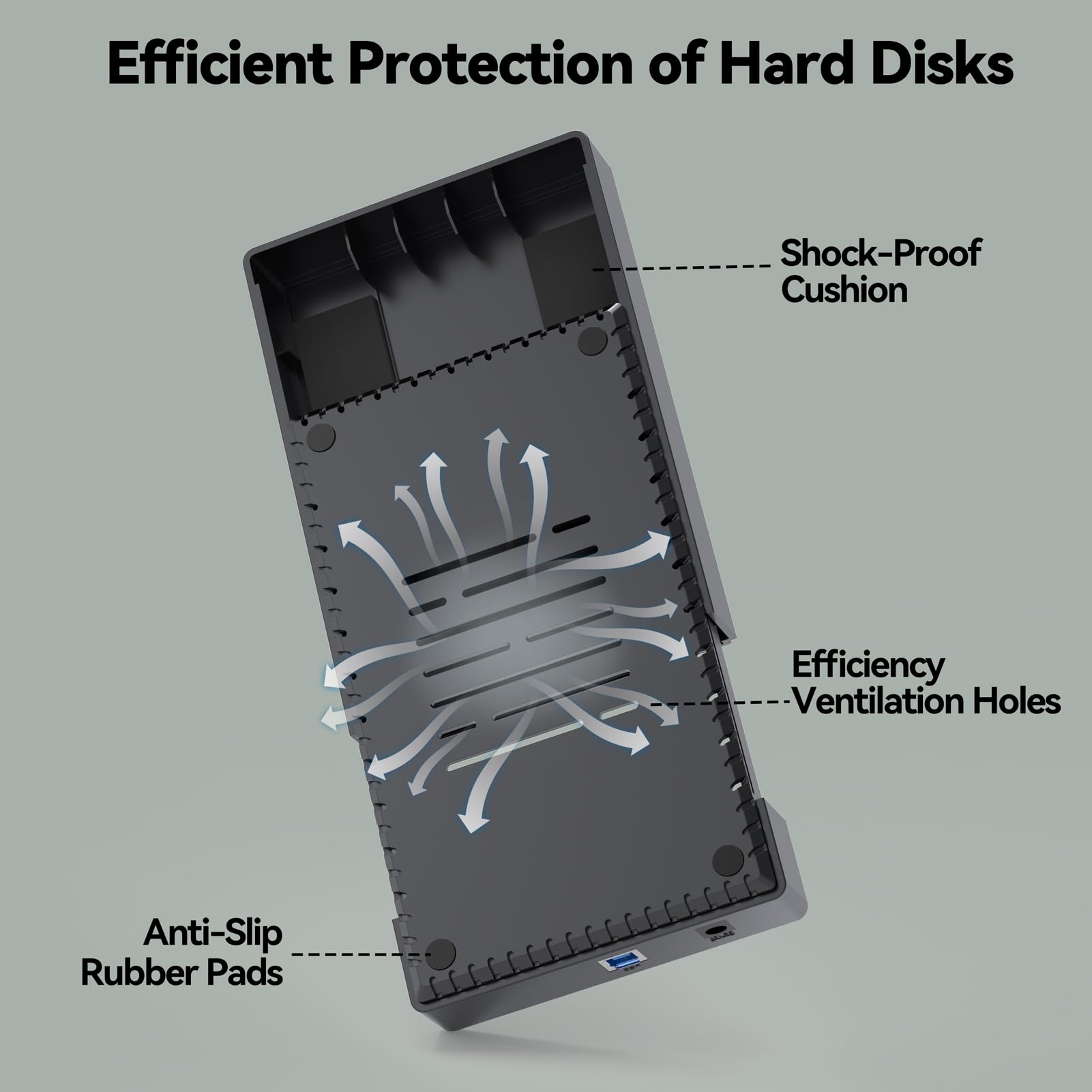 3.5 Hard Drive Enclosure, Clavoop External 3.5 2.5 Inch Ssd Hdd Enclosure Usb 3.0 Sata Reader Up To 20 Tb Hard Drive Case Data R