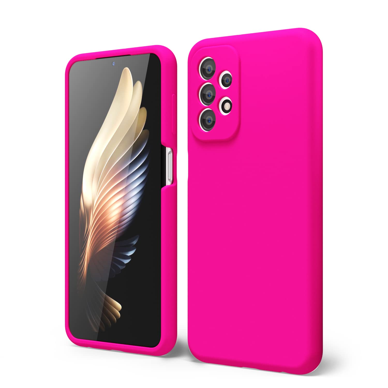 Oakxco For Samsung Galaxy A23 5G Phone Case Liquid Silicone, Fluorescent Bright Solid Color, Cute Thin Slim Soft Rubber Tpu Plai