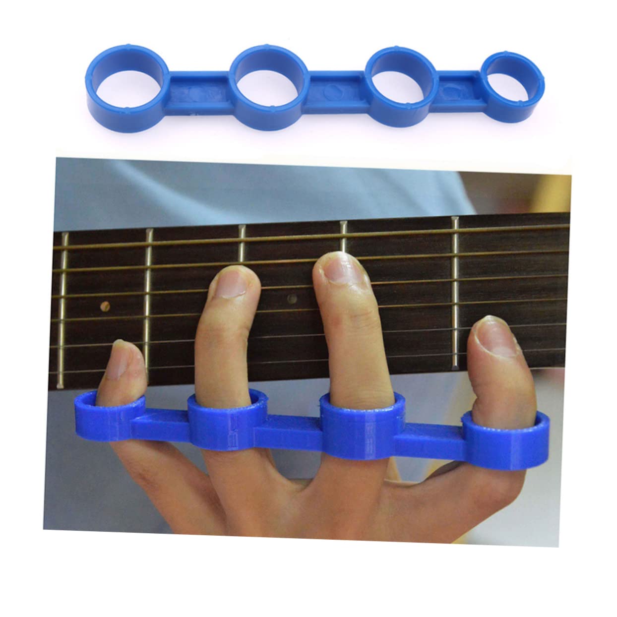 Vaguelly Hand Grip Strengthener - Finger Exerciser & Guitar Grip Trainer - Ukulele Guitar Beginner Finger Expander Portable Span