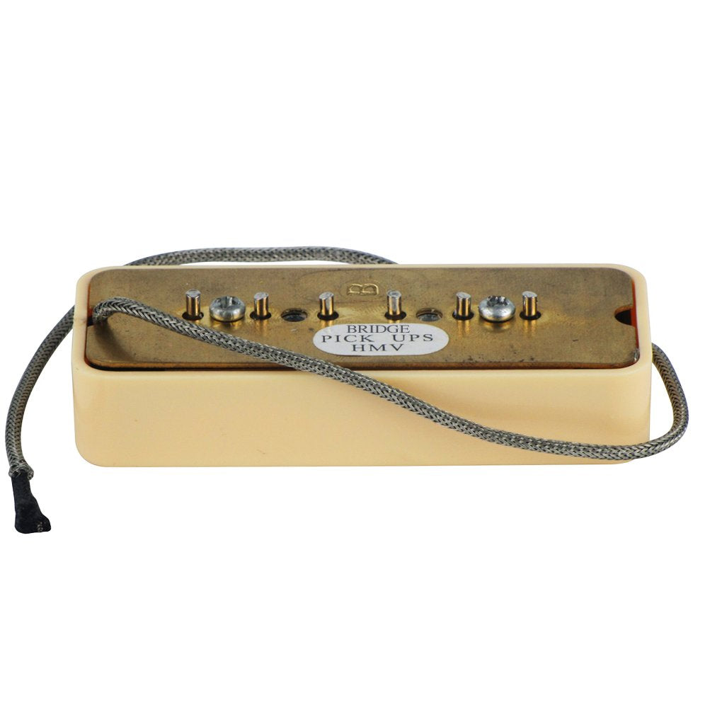 Fleor Alnico 5 Single Coil Pickup Soap Bar Pickups Cream P90 Neck & Bridge Pickup Set