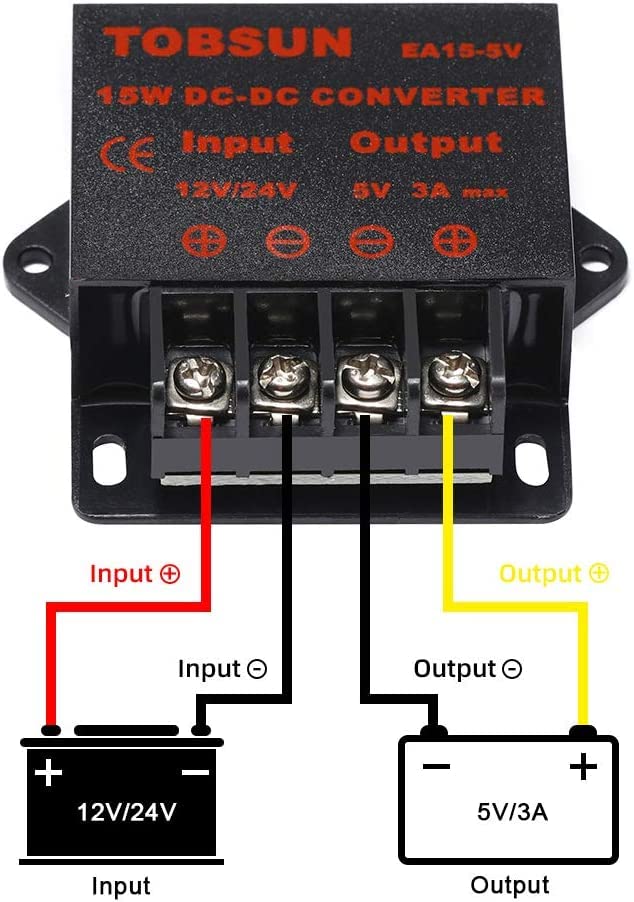 Dc 12V 24V To 5V 3A Converter Dc Voltage Reducer Regulator Step Down Buck Converter Power Supply Volt Transformer Module