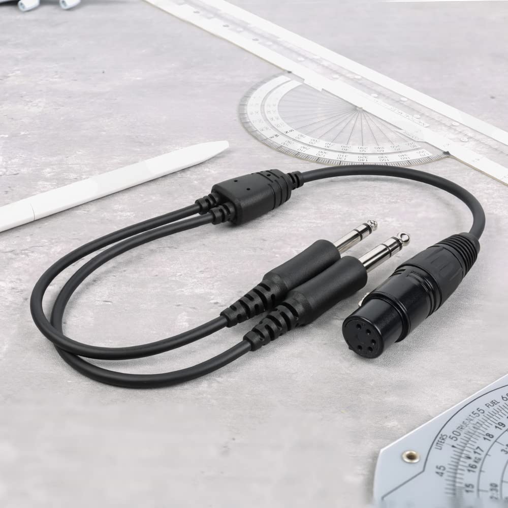 R Spider Wireless Airbus Xlr Headset To General Aviation (Ga) Dual Plugs Headset Adapter