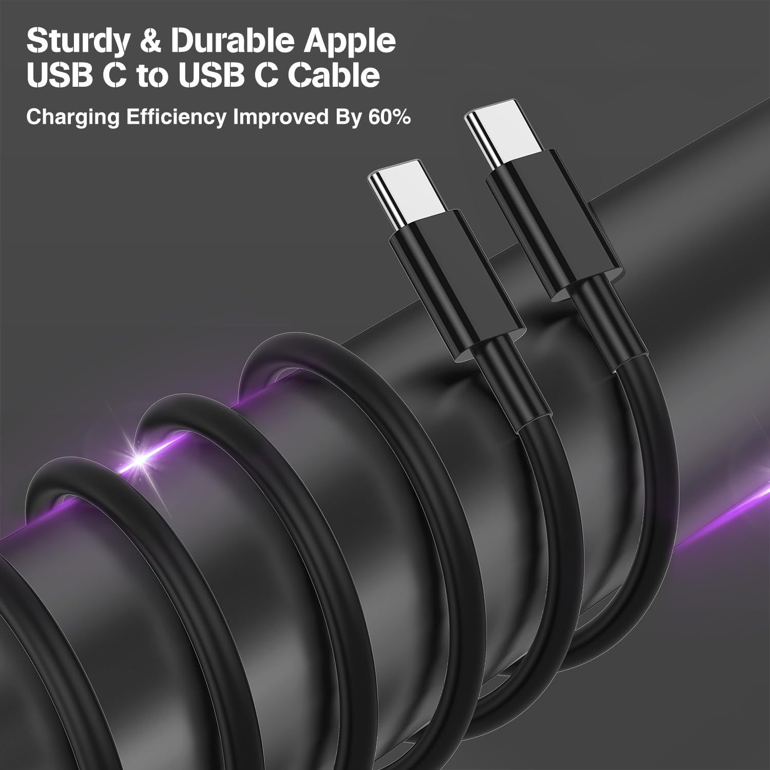 For Iphone 16 15 Pro Max Car Charger Fast Charging, 40W Dual Port Usb C Car Charger With 2Pack Usb C Cable 3Ft,Type C Car Adapte